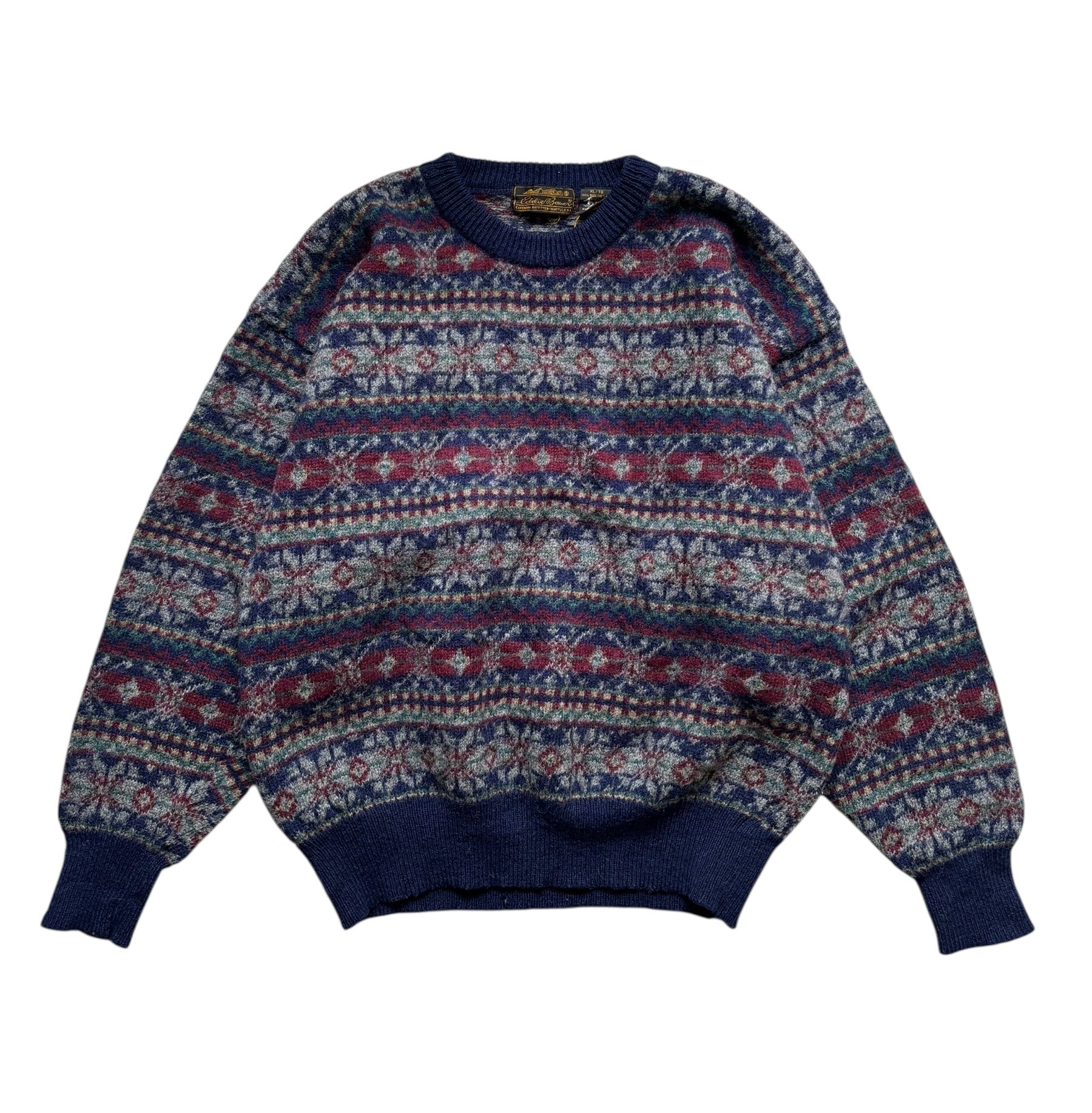 1980s Shetland Wool Crewneck Sweater (L)
