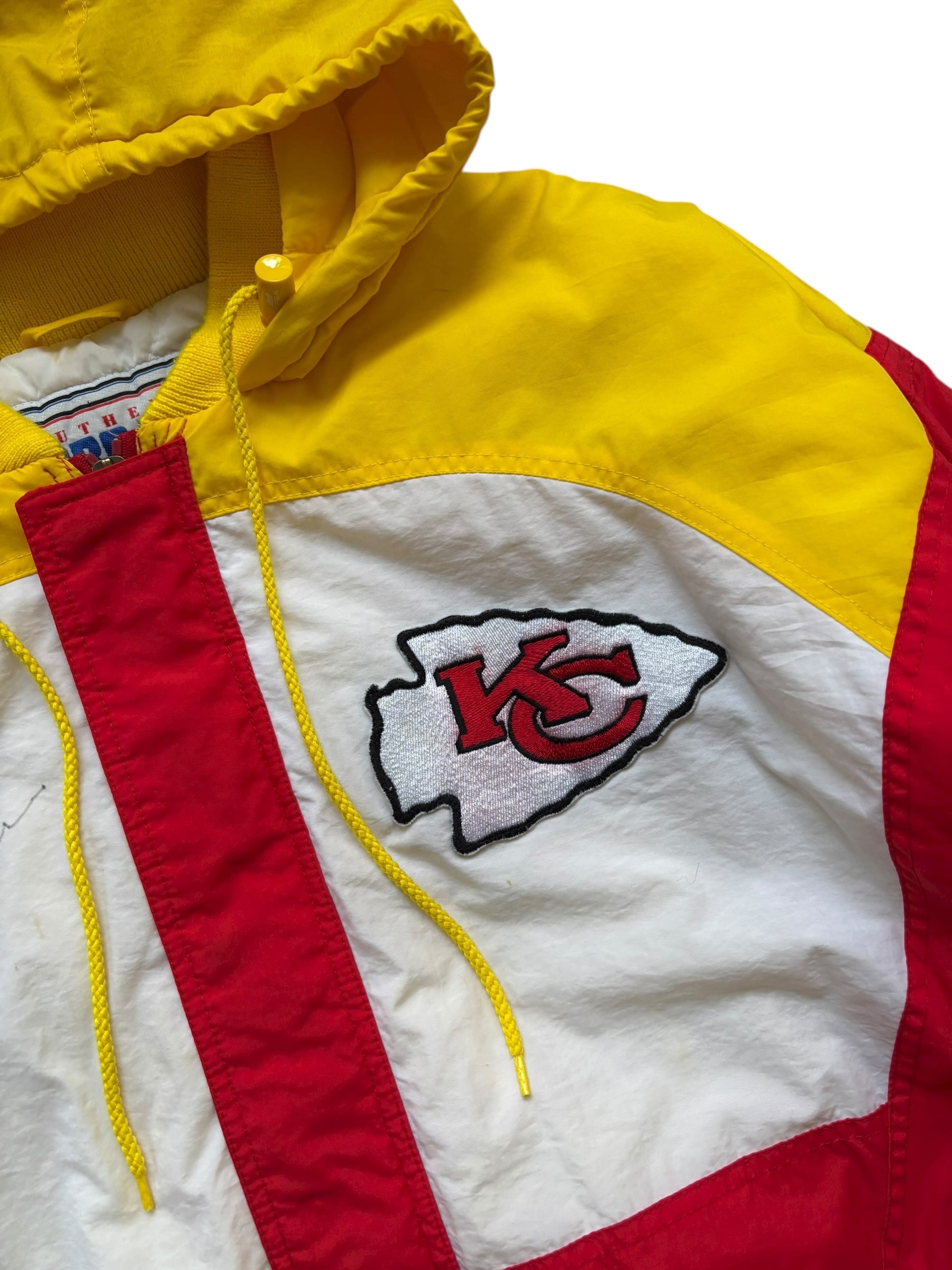 Vintage NFL Apex One KC Chiefs Hooded Jacket Autographed (XL)