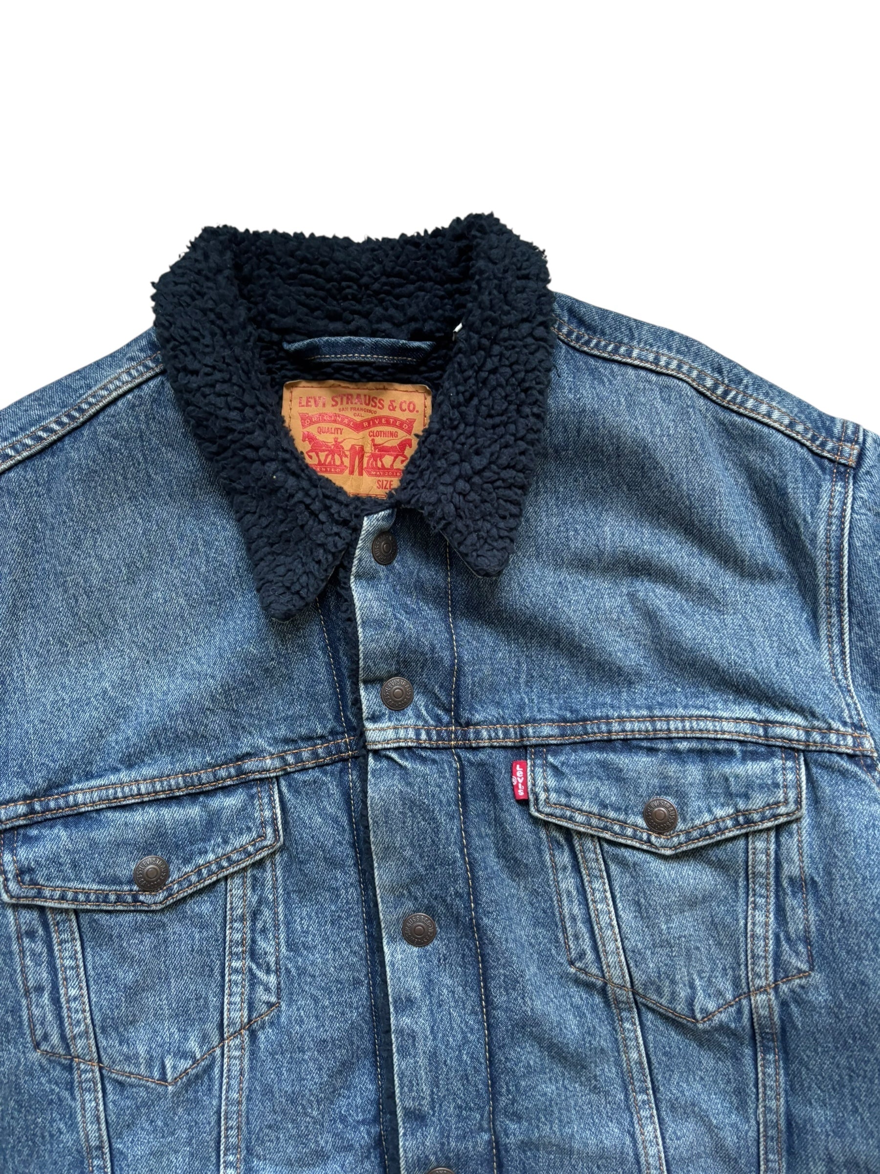 Vintage Levi's Teddy-Insulated Trucker Jacket (L)