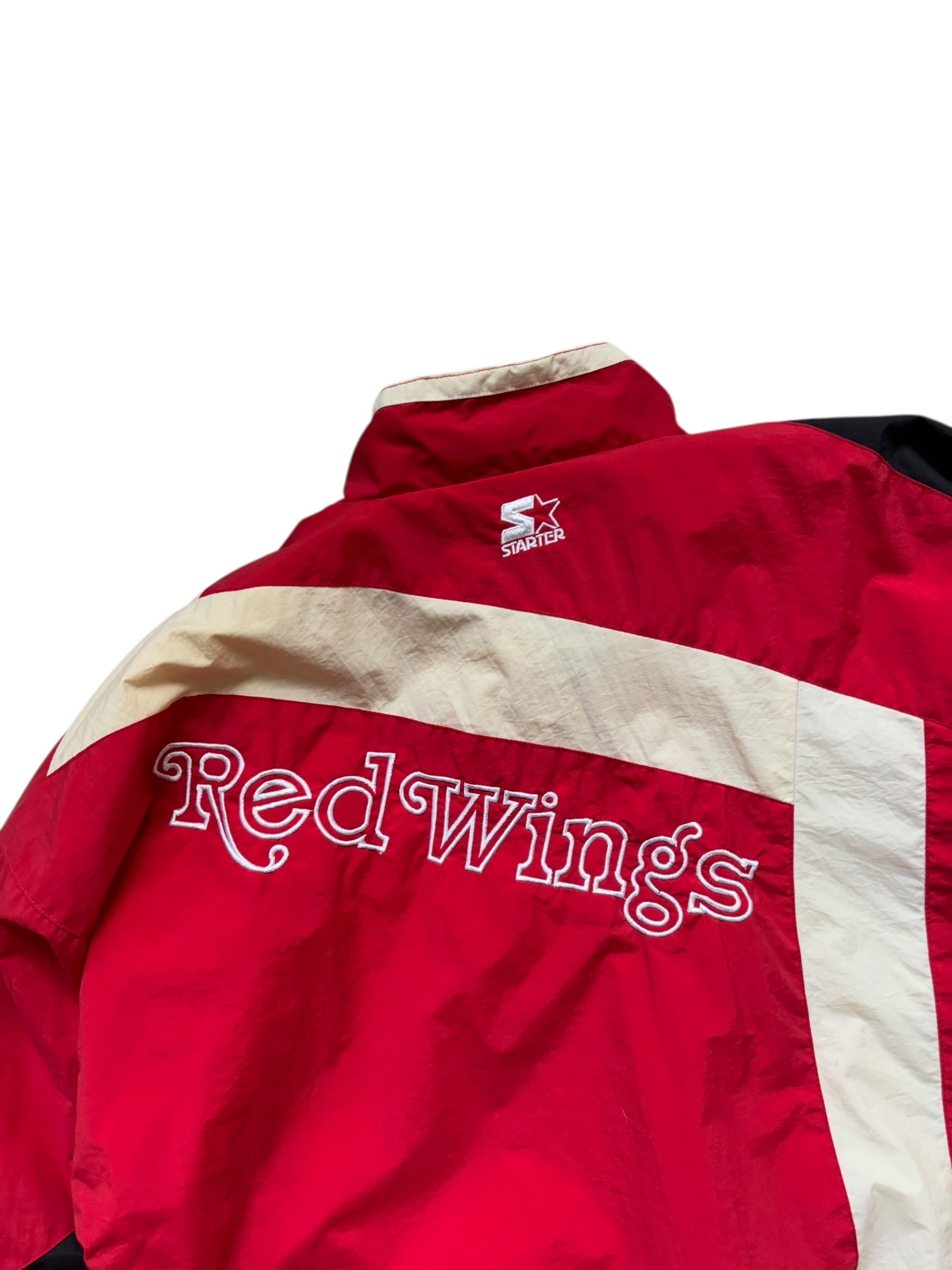 1990s Starter Detroit Red Wings NHL Zip-Up Jacket (M)