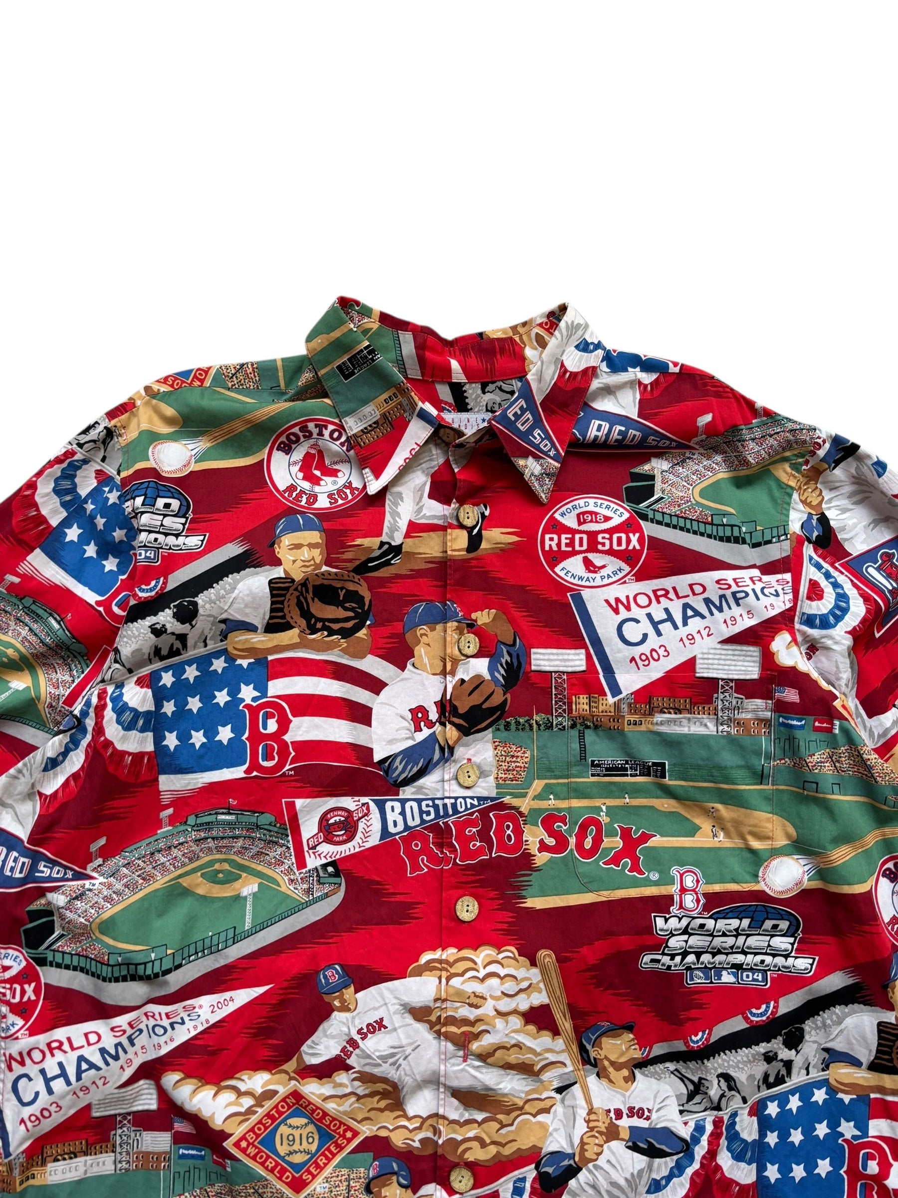 Reyn Spooner 2004 MLB Boston Red Sox Hawaiian Shirt (L)