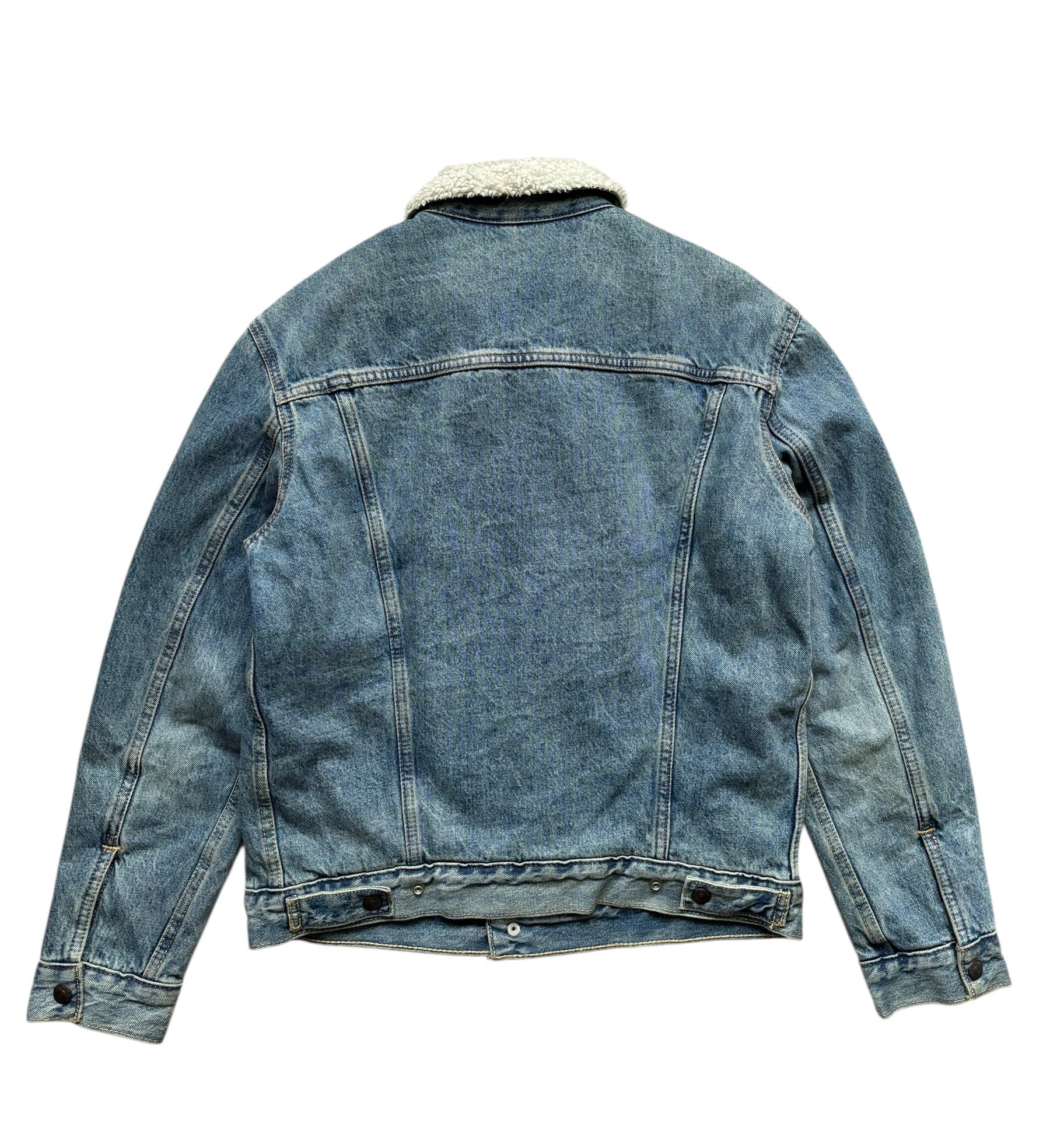 Vintage Levi's Teddy-Lined Denim Trucker Jacket (S)