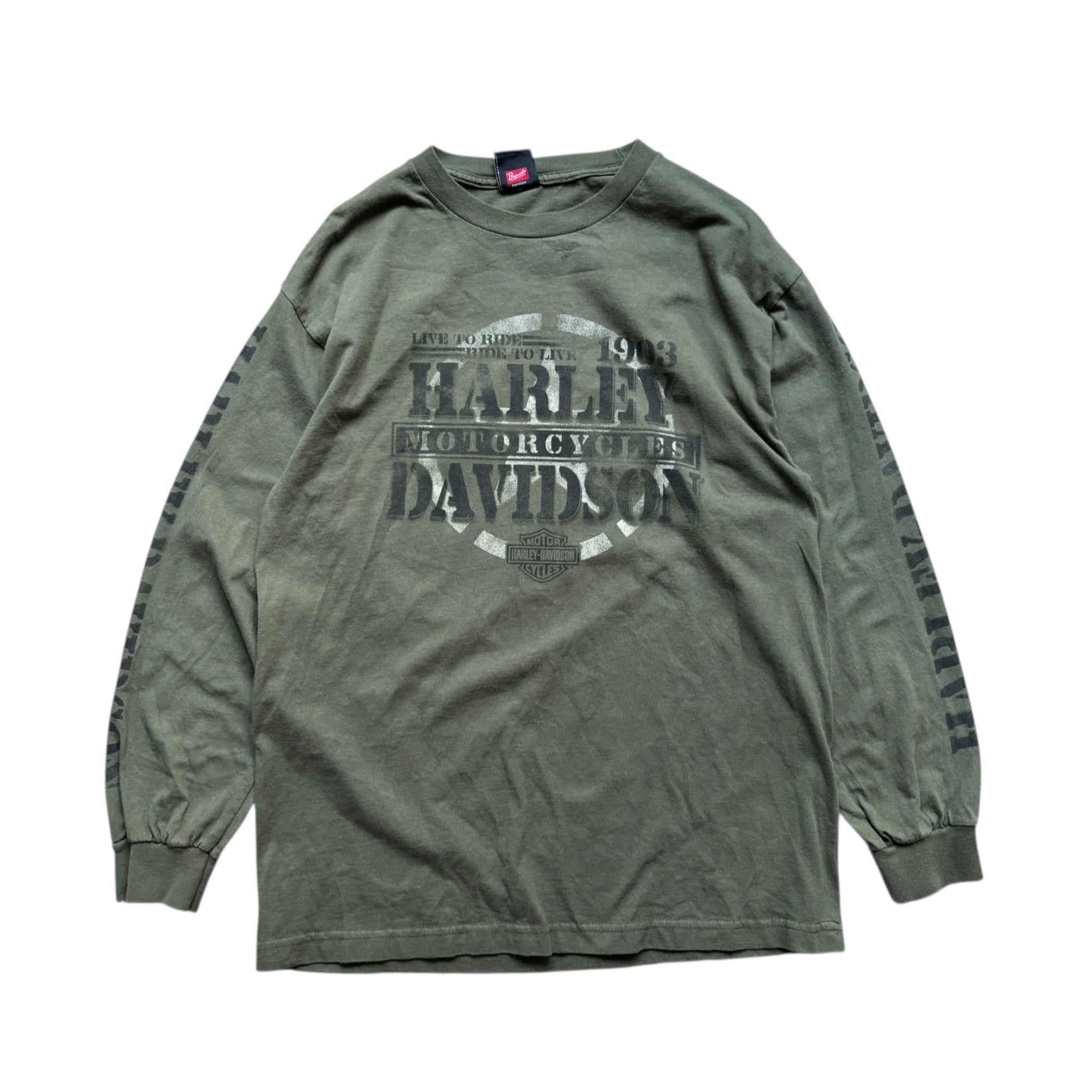 Vintage Harley Davidson Longsleeved Tee (M) - Quaint Vintage