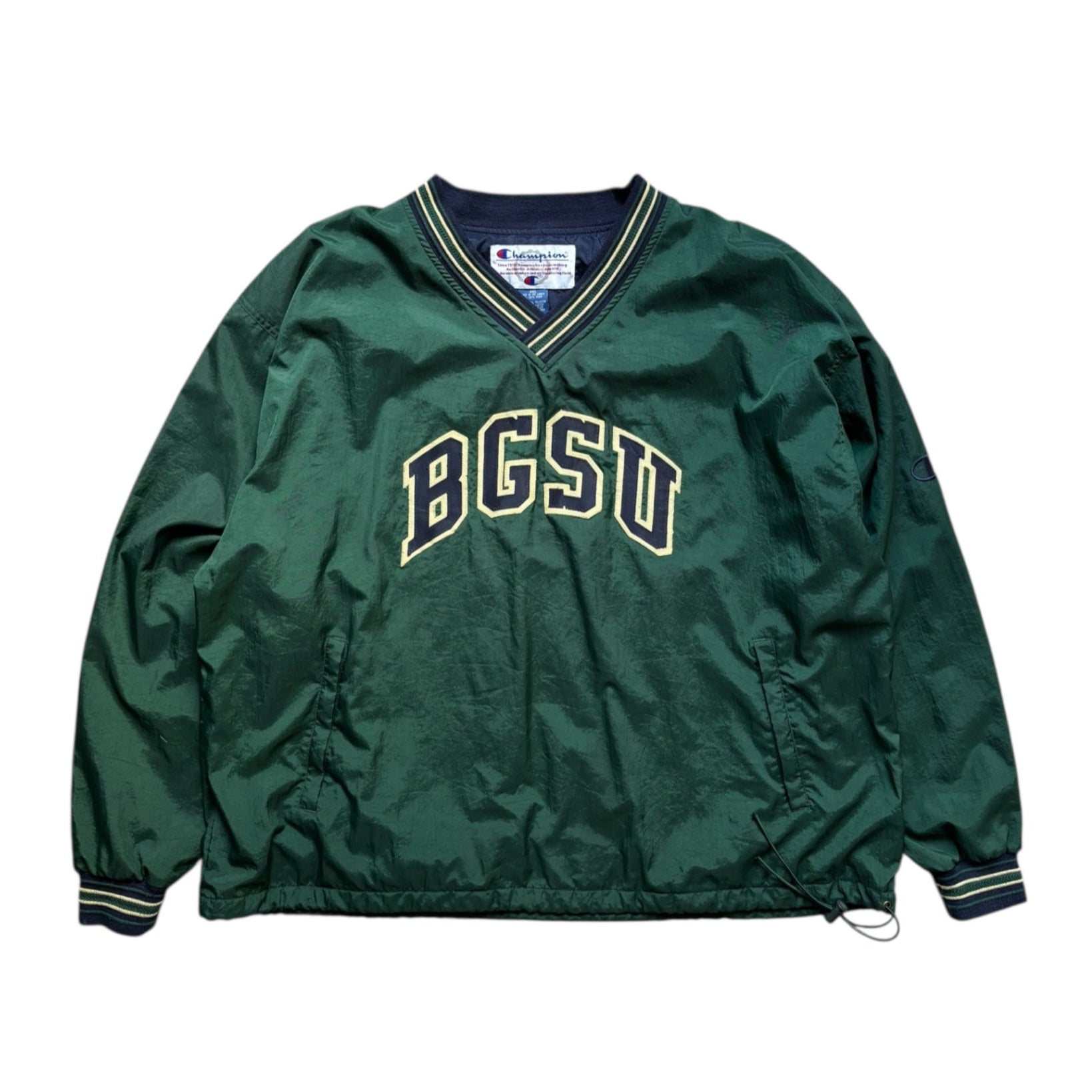 1990s Champion BGSU V-Neck Sport Jacket (XXL) - Quaint Vintage