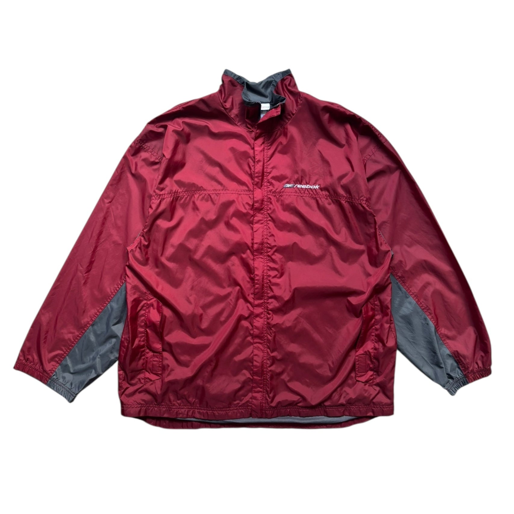1990s Reebok Vintage Deep Red Windbreaker (XXL) - Quaint Vintage