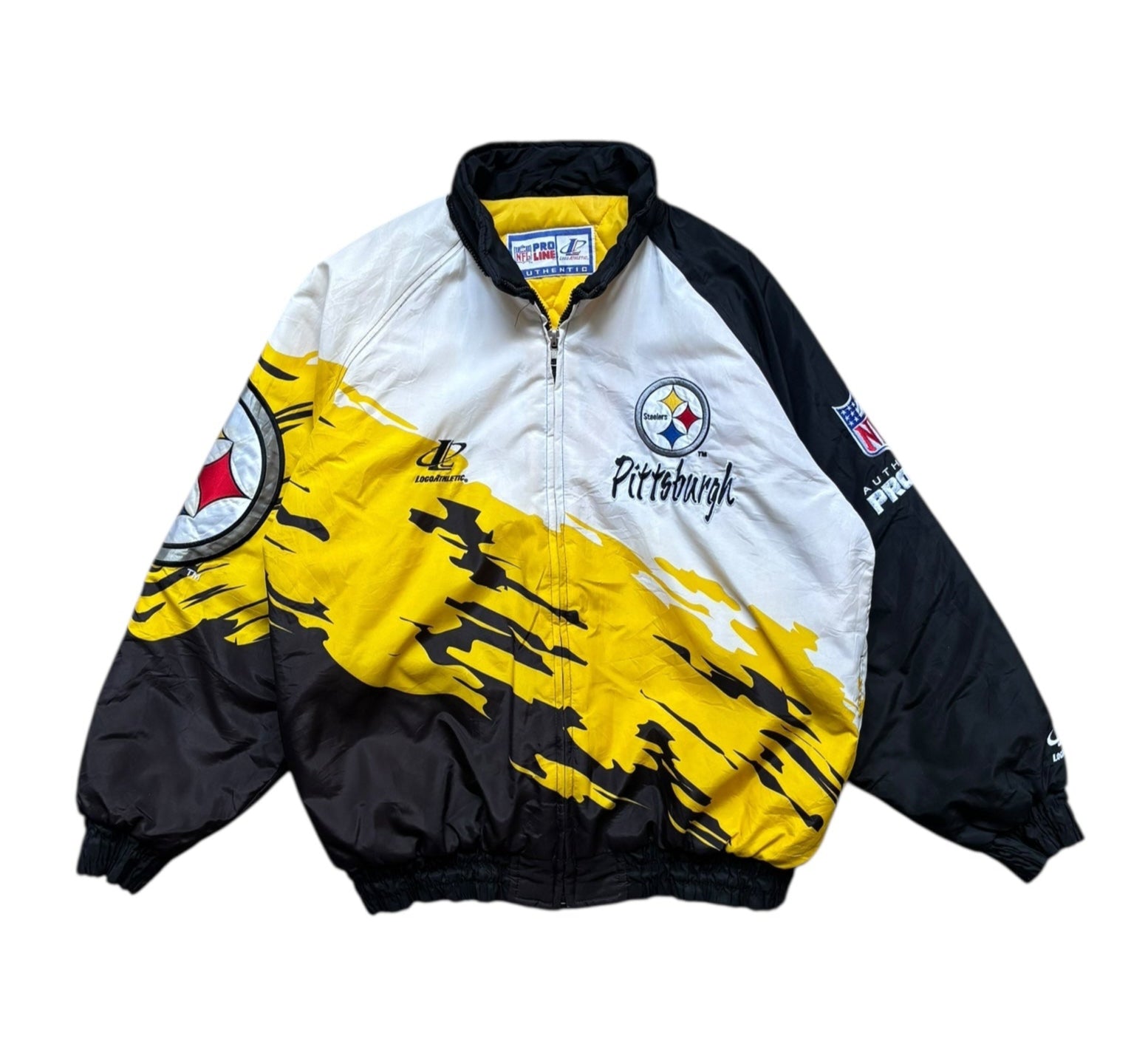 1990s Vintage Pro Line NFL Pittsburgh Steelers Jacket (L) - Quaint Vintage