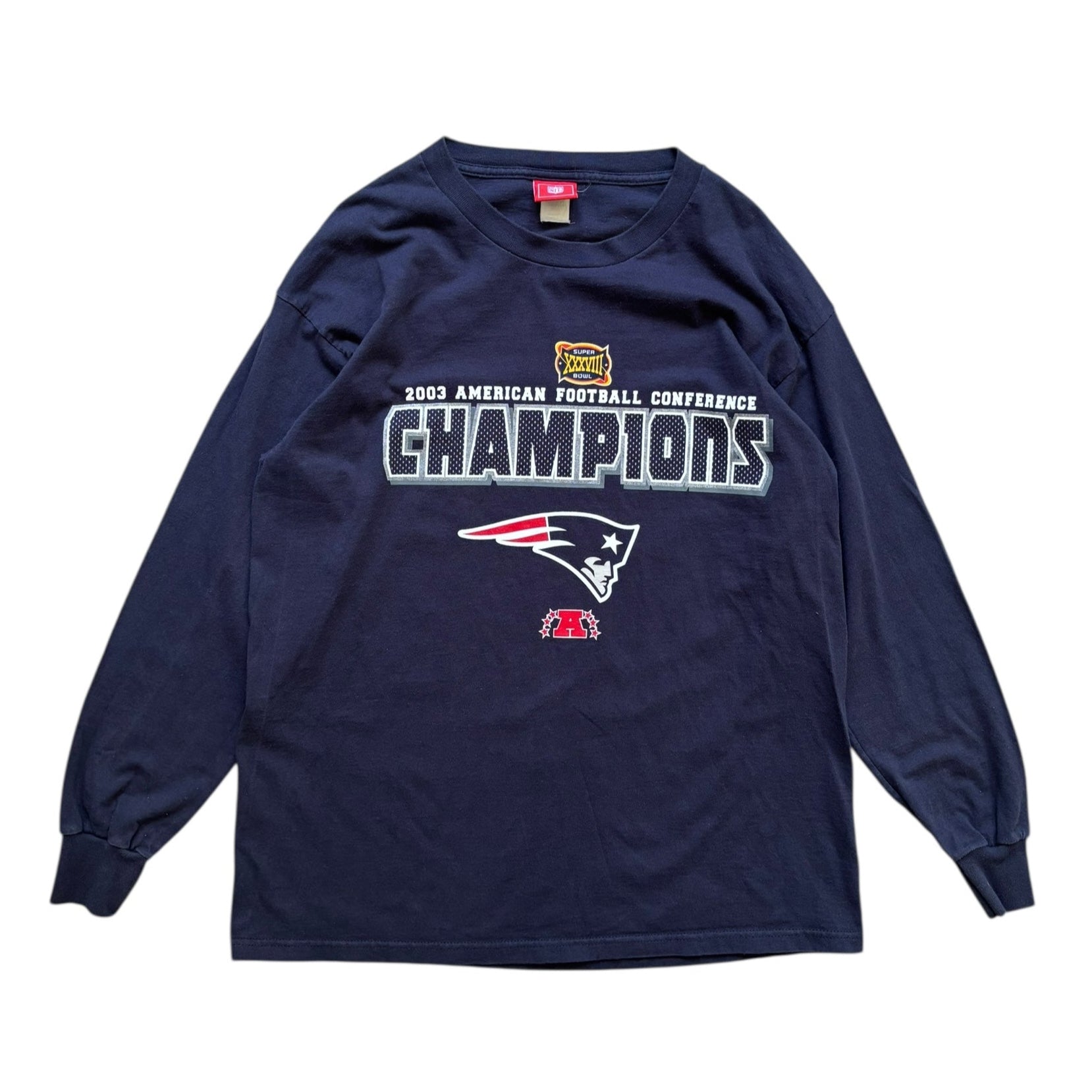 2003 Vintage NFL Super Bowl Longsleeved T-Shirt (L) - Quaint Vintage