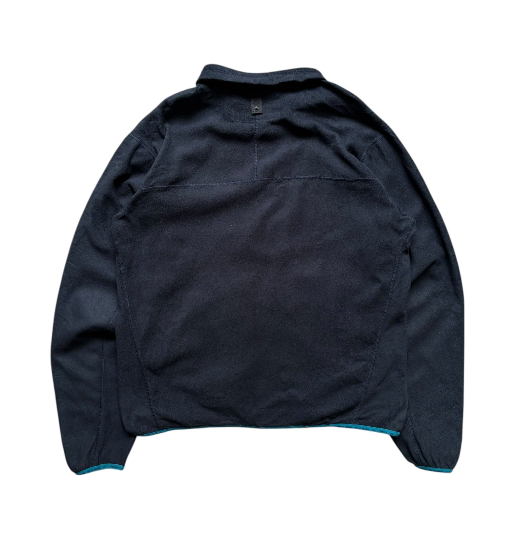 Helly Hansen Navy Zip-Up Fleece Sweater (S) - Quaint Vintage