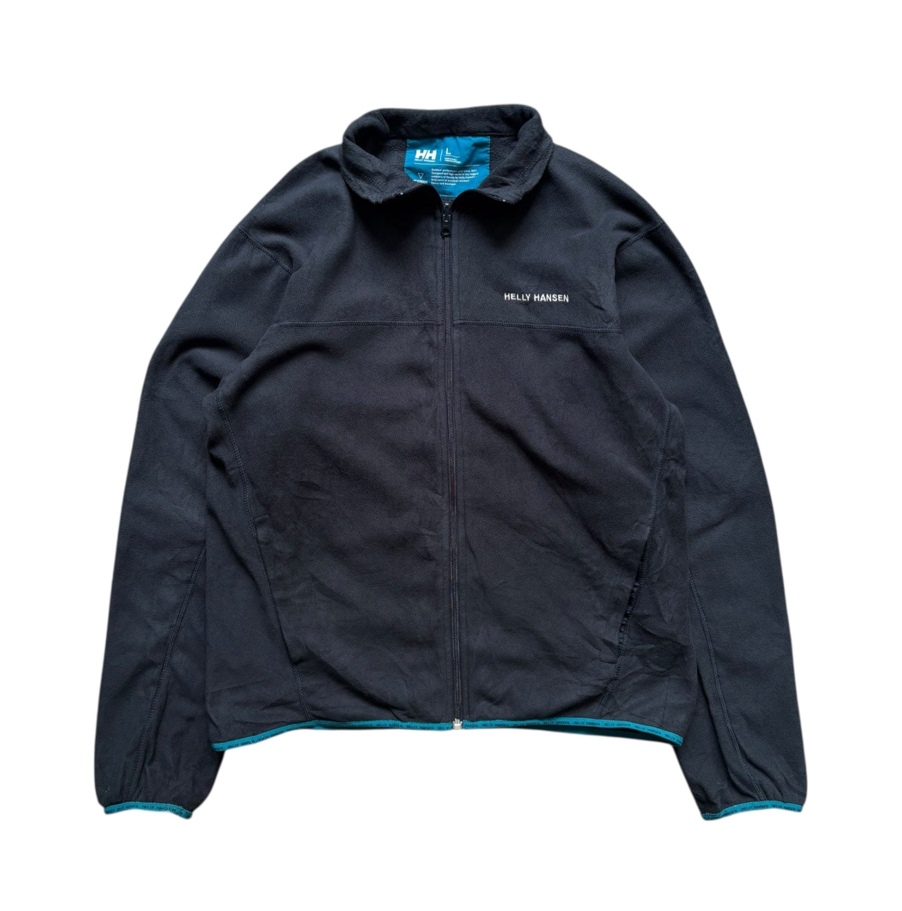 Helly Hansen Navy Zip-Up Fleece Sweater (S) - Quaint Vintage