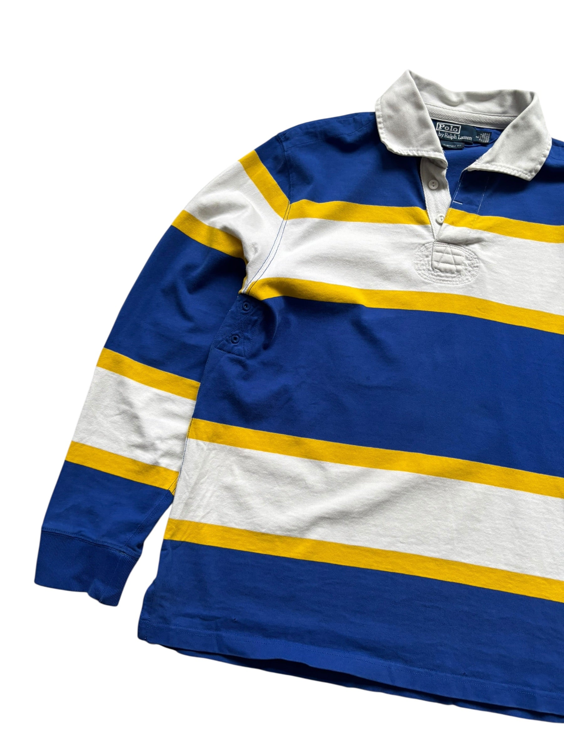 Vintage Ralph Lauren Striped Rugby Polo Shirt (L)