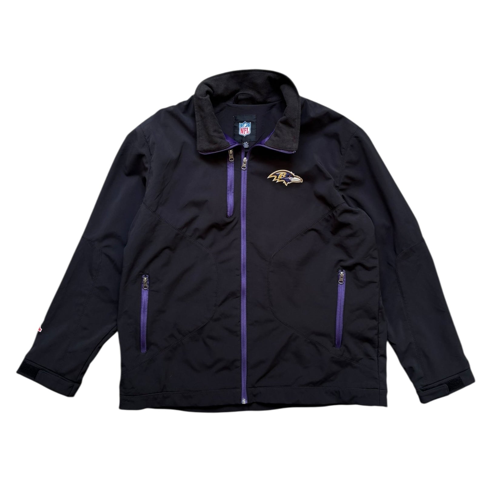 NFL Baltimore Ravens Zip-Up Sport Jacket (L) - Quaint Vintage