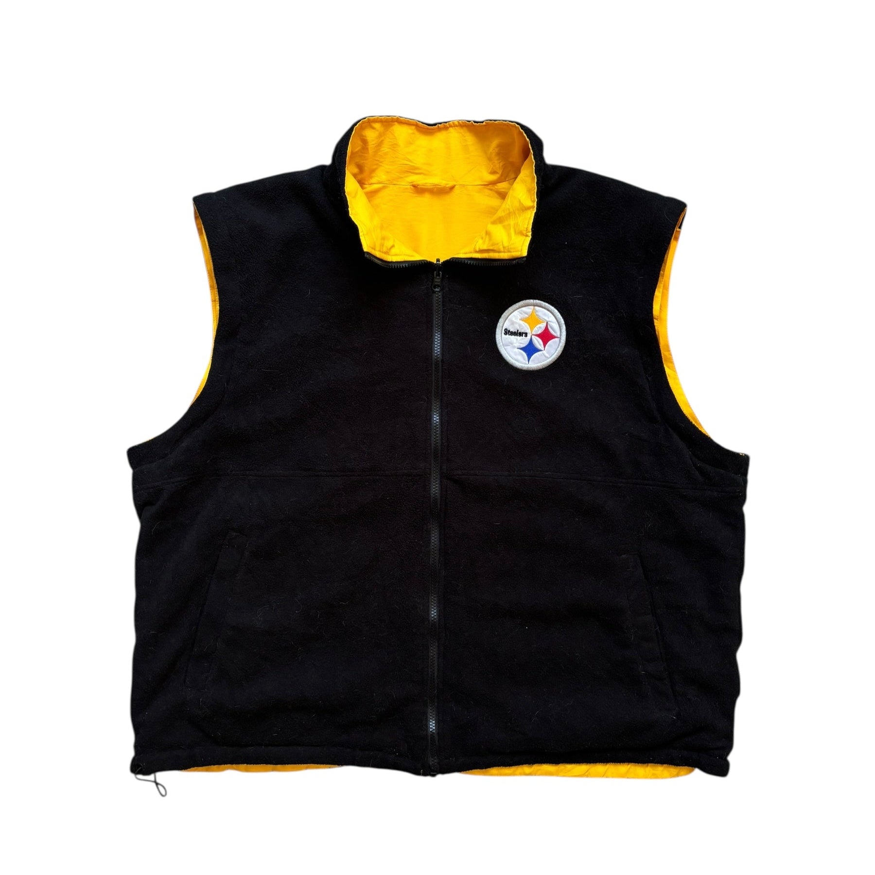 NFL Steelers Reversible Fleece Vest (XL) - Quaint Vintage