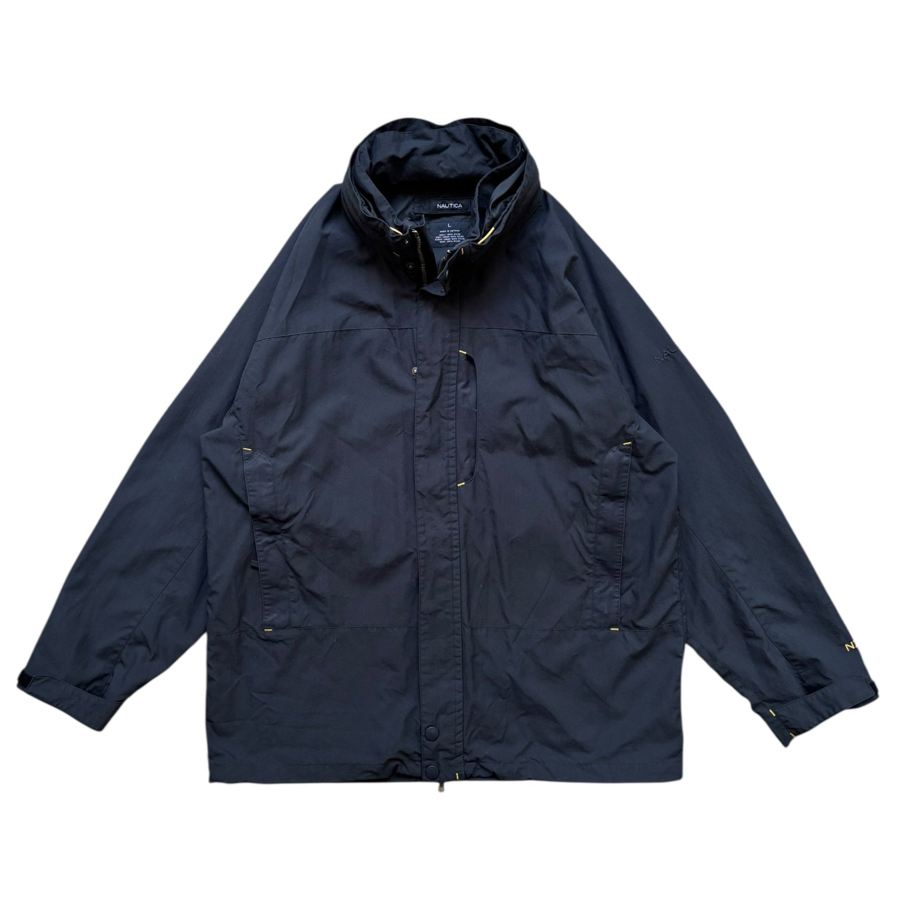 Nautica Vintage Navy Zip-Up Jacket (L) - Quaint Vintage