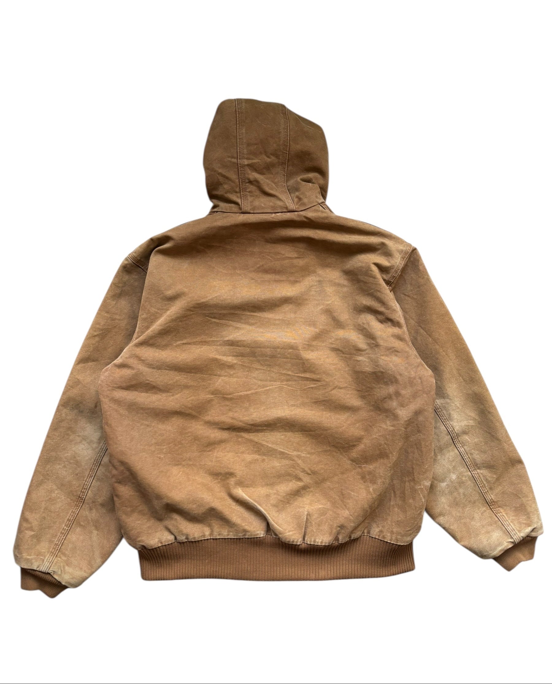 1990s Carhartt J130 Sandstone Duck Canvas Insulated Active Jacket (XL)
