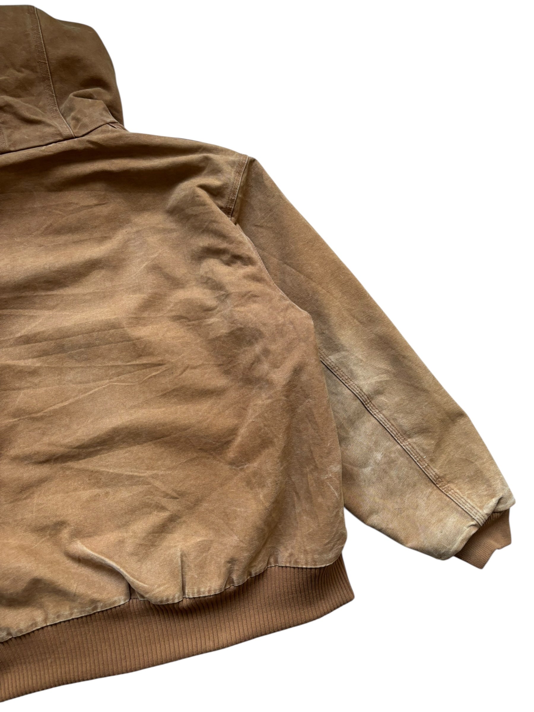 1990s Carhartt J130 Sandstone Duck Canvas Insulated Active Jacket (XL)