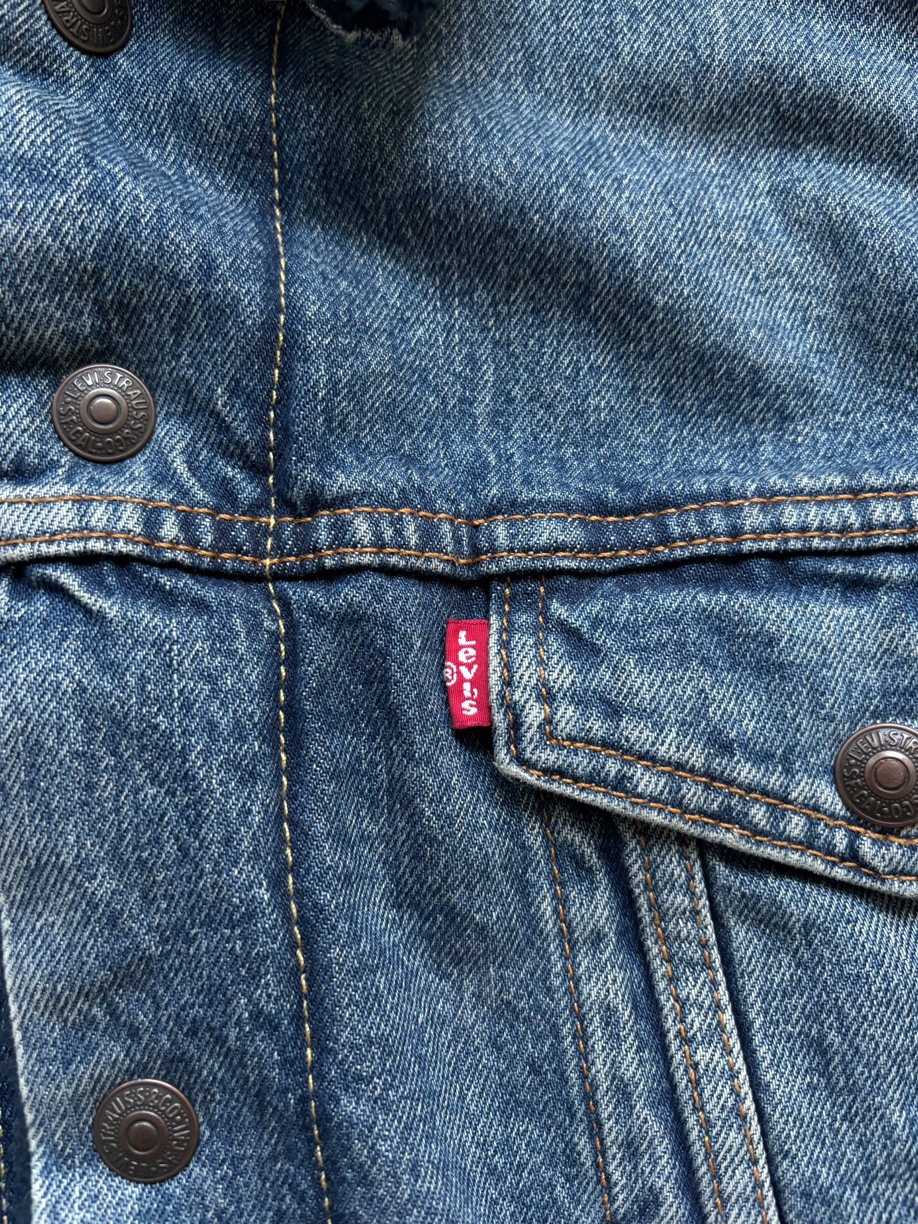 Vintage Levi's Teddy-Insulated Trucker Jacket (L)
