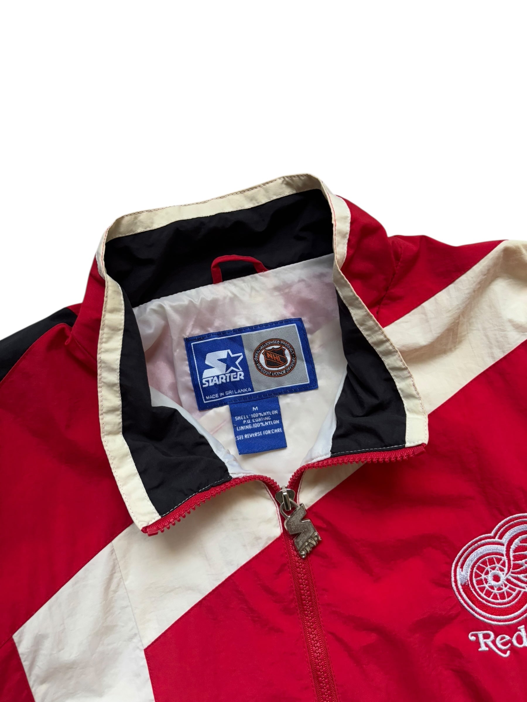1990s Starter Detroit Red Wings NHL Zip-Up Jacket (M)