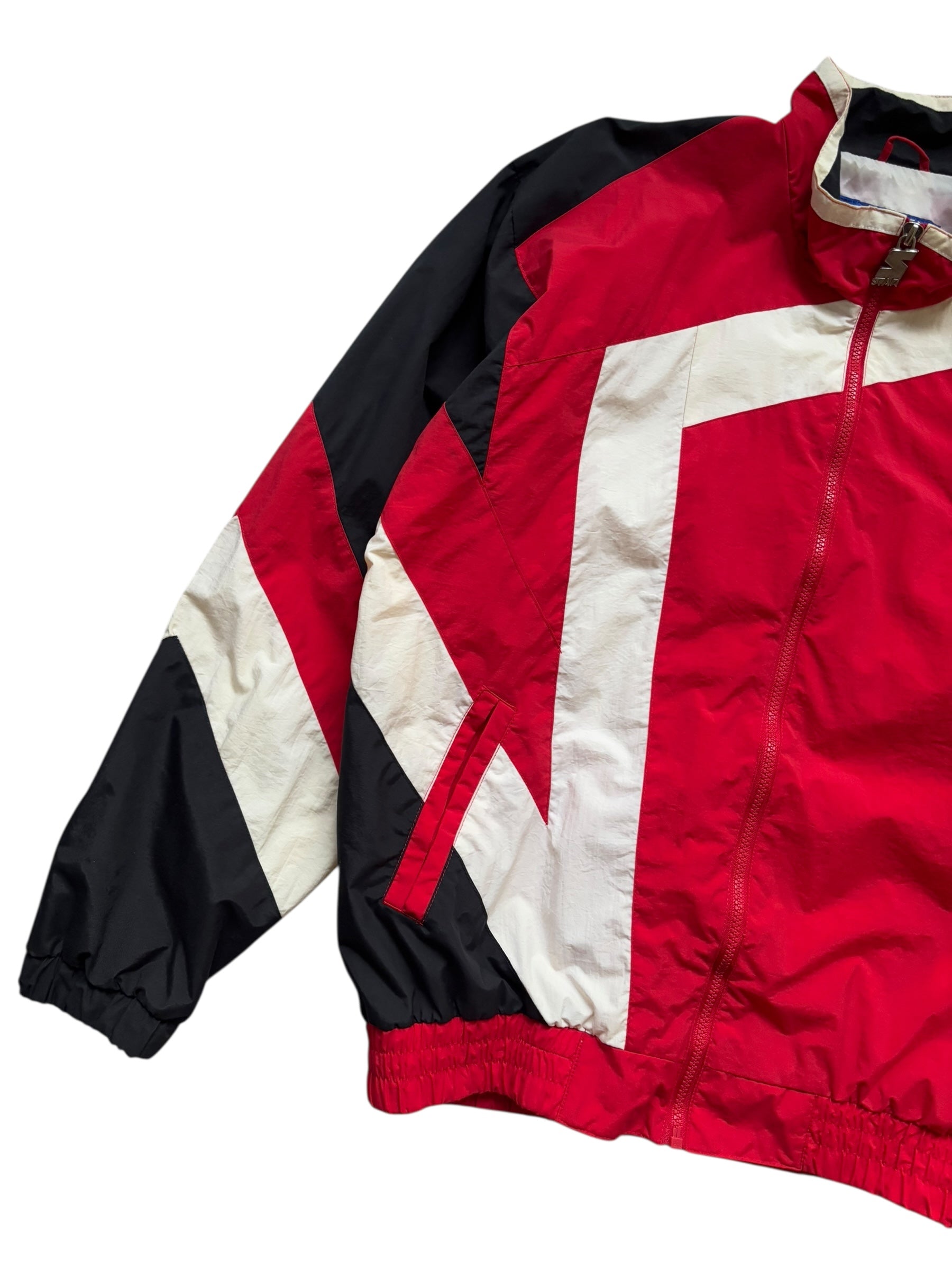 1990s Starter Detroit Red Wings NHL Zip-Up Jacket (M)
