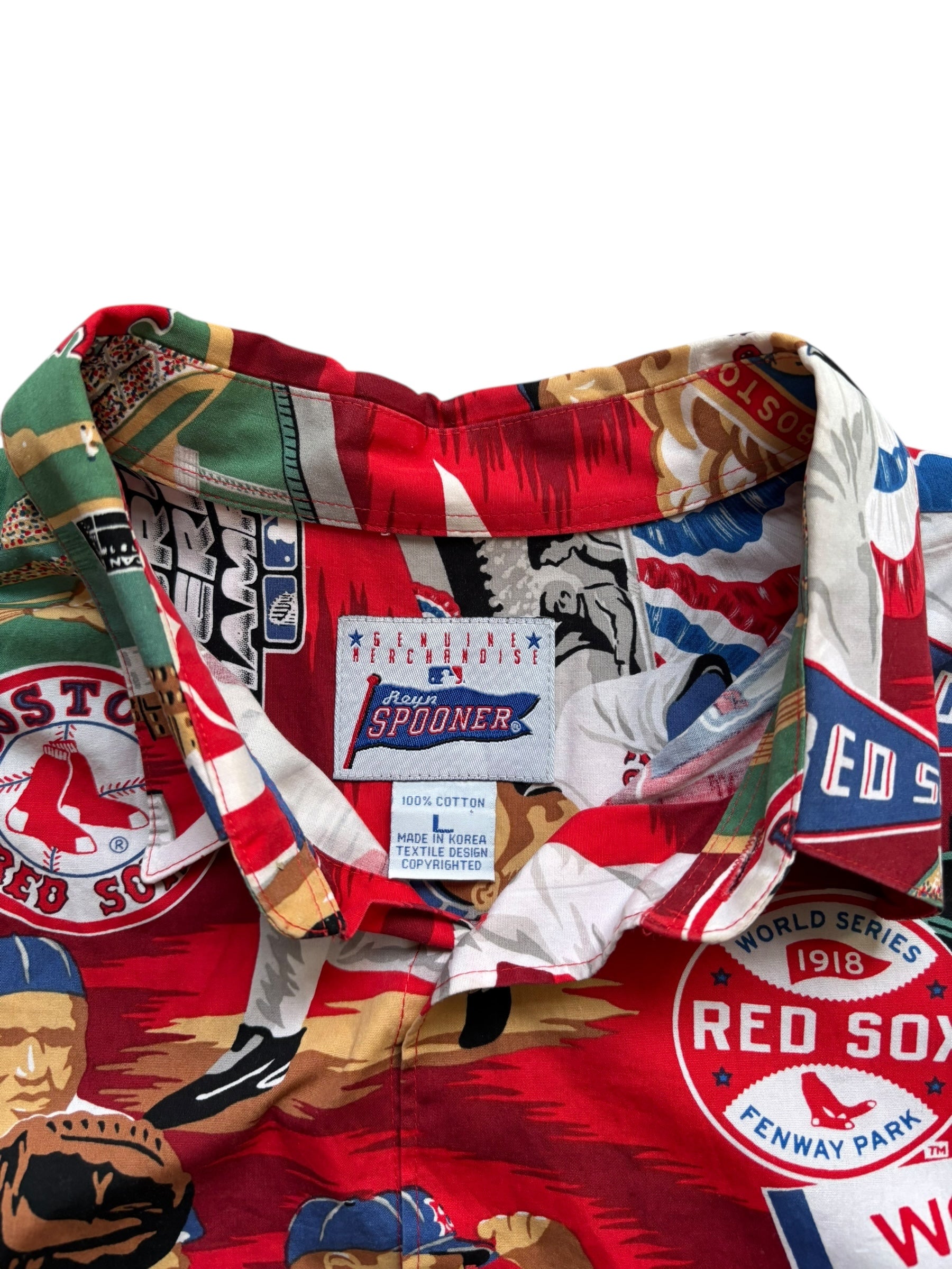 Reyn Spooner 2004 MLB Boston Red Sox Hawaiian Shirt (L)