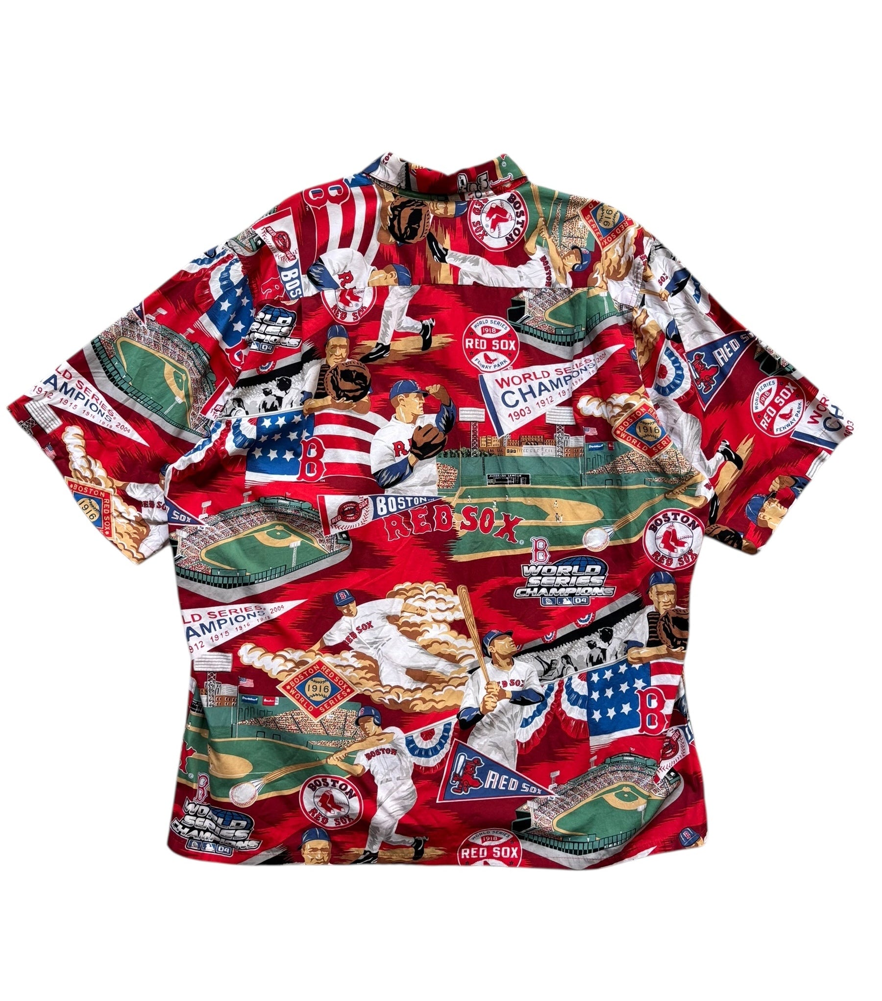 Reyn Spooner 2004 MLB Boston Red Sox Hawaiian Shirt (L)