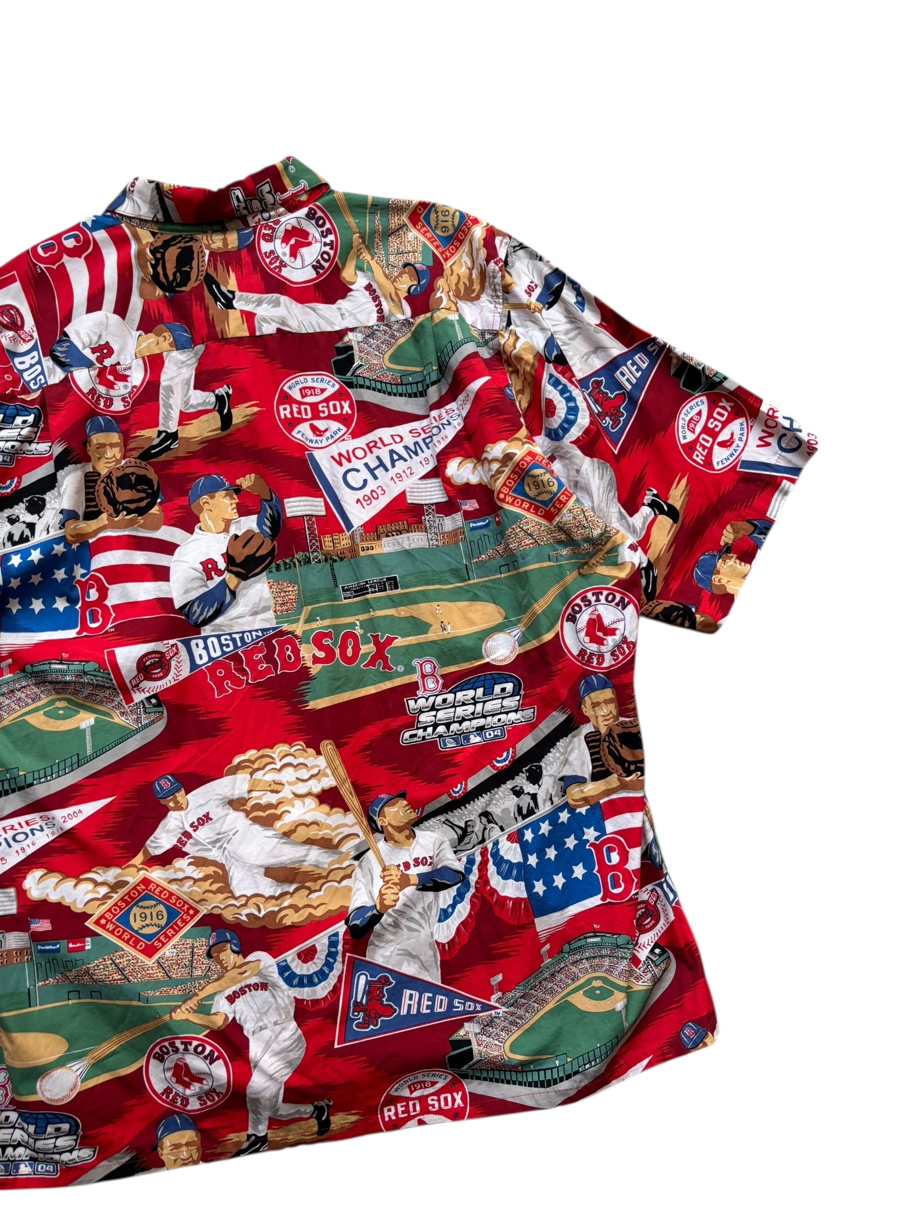 Reyn Spooner 2004 MLB Boston Red Sox Hawaiian Shirt (L)