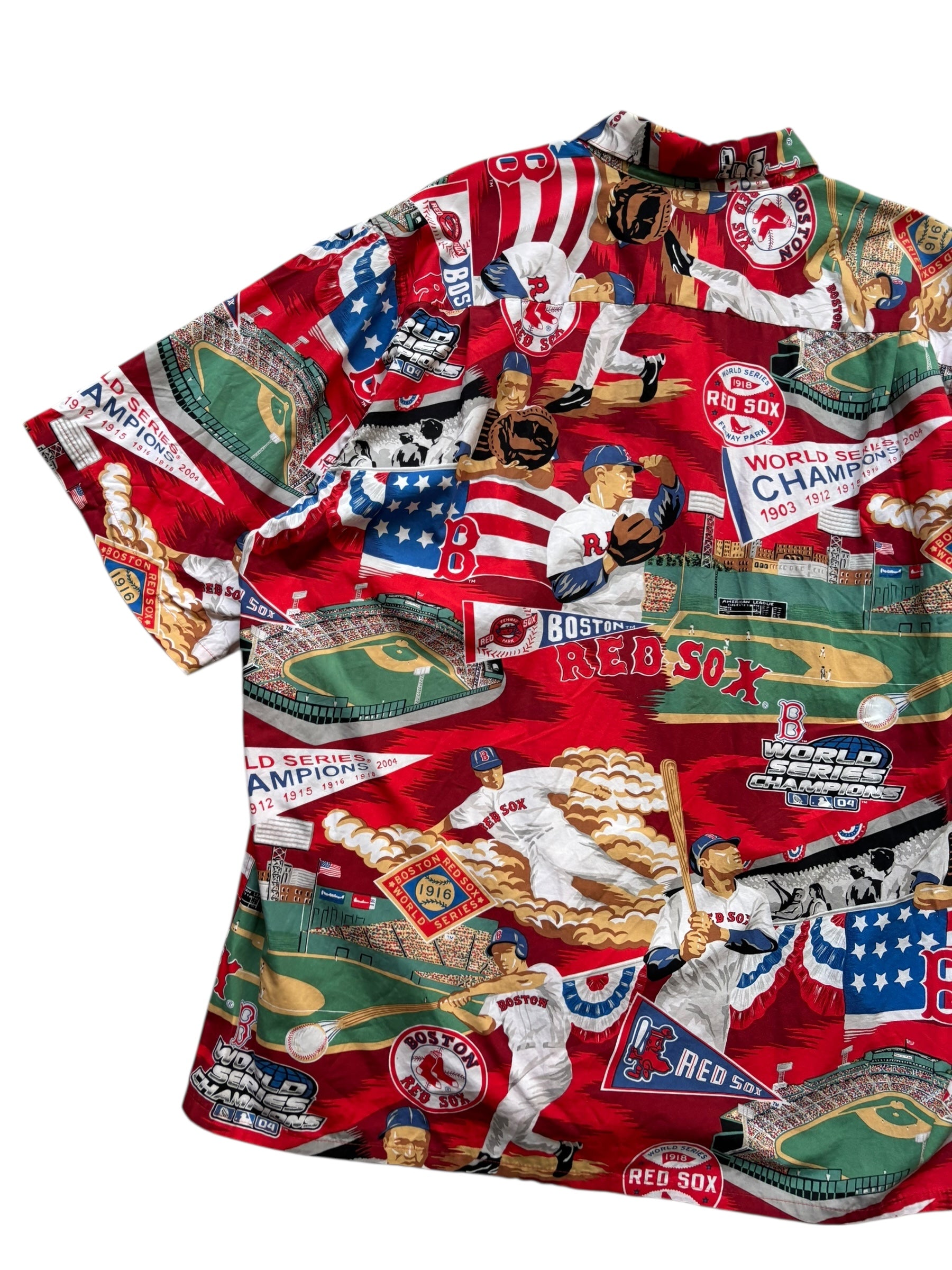 Reyn Spooner 2004 MLB Boston Red Sox Hawaiian Shirt (L)