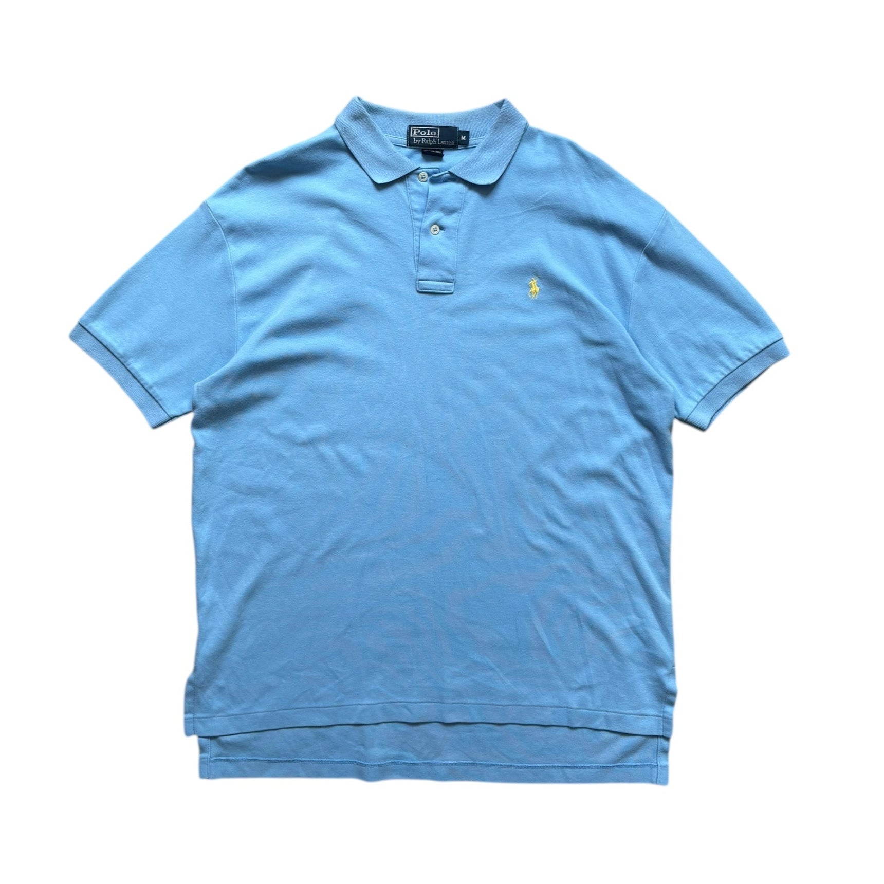 Ralph Lauren Light Blue Polo T-Shirt (M) - Quaint Vintage