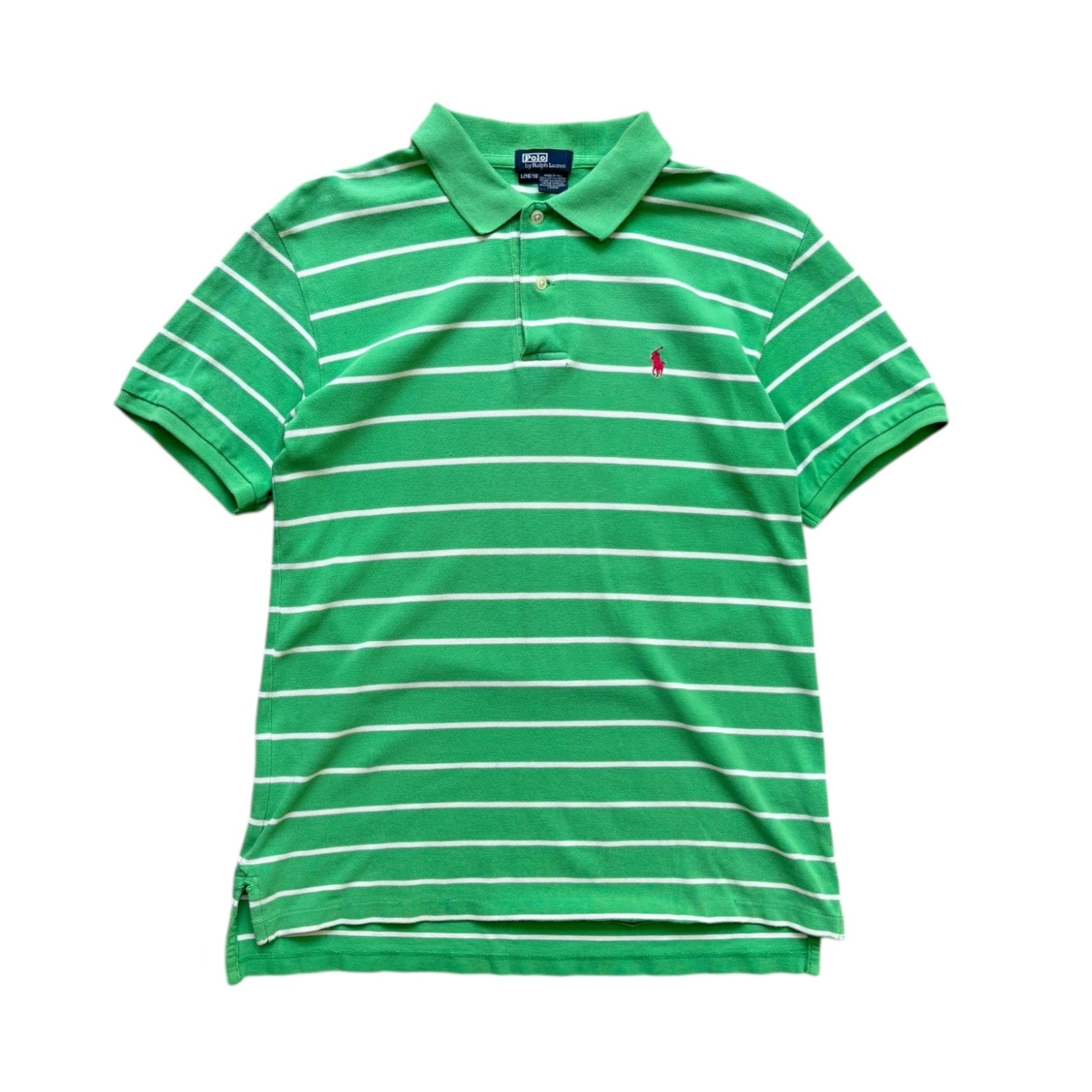 Ralph Lauren Striped Polo T-Shirt (XS) - Quaint Vintage