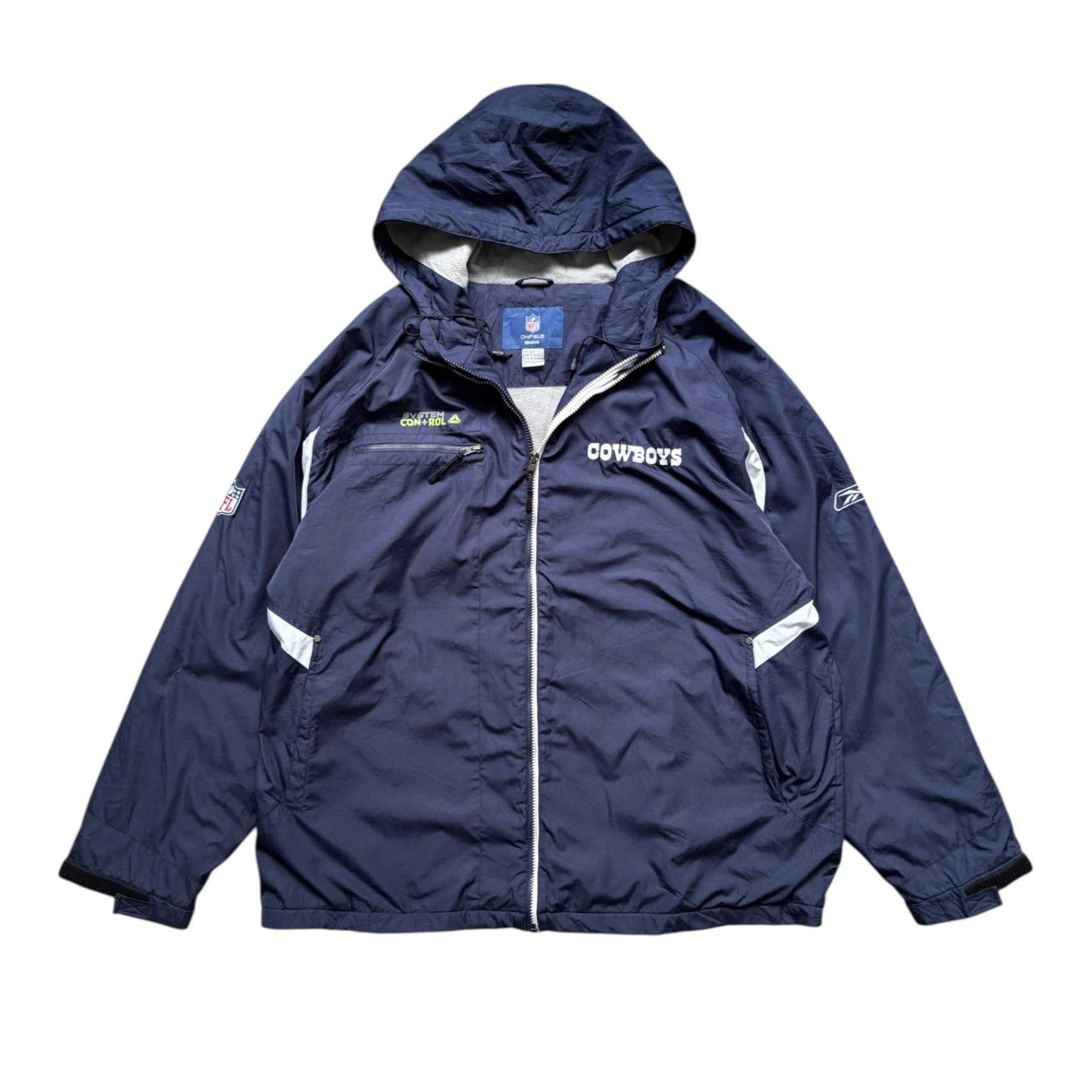 Vintage NFL Reebok Cowboys Jacket with Hood (XL) - Quaint Vintage
