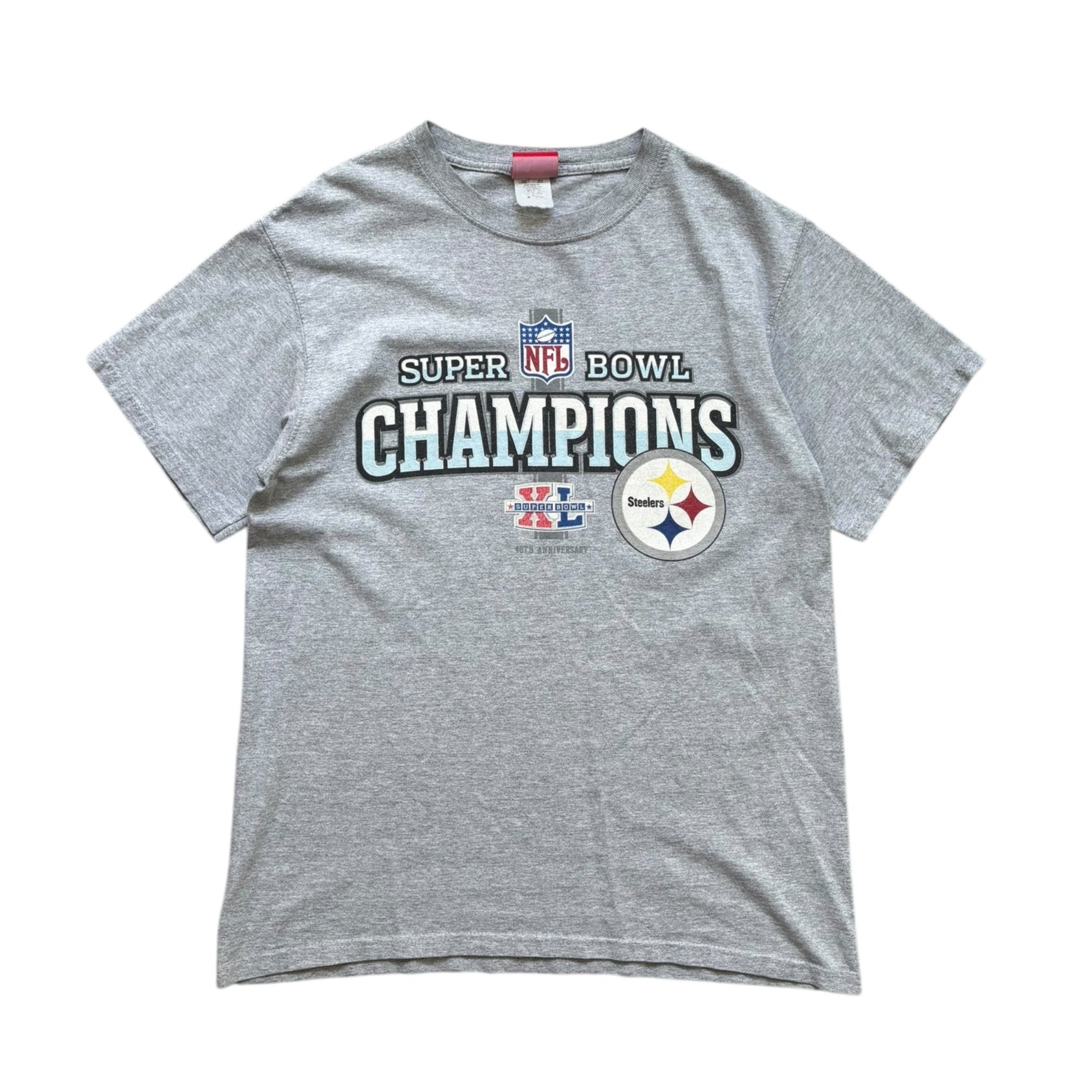 Vintage NFL Super Bowl 40th Anniversary Steelers T-Shirt (M) - Quaint Vintage