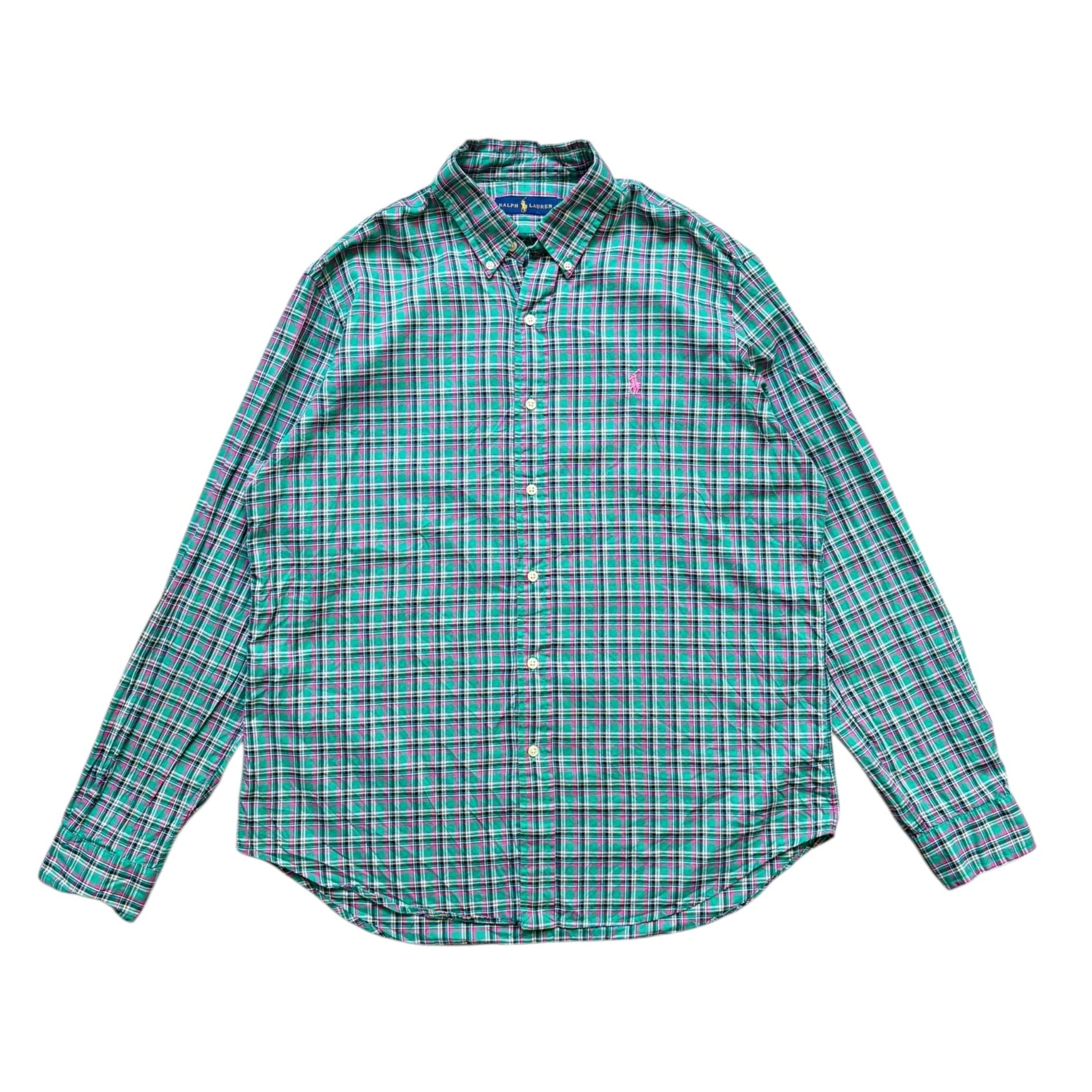Vintage Ralph Lauren Checkered Multi Color Shirt (L) - Quaint Vintage