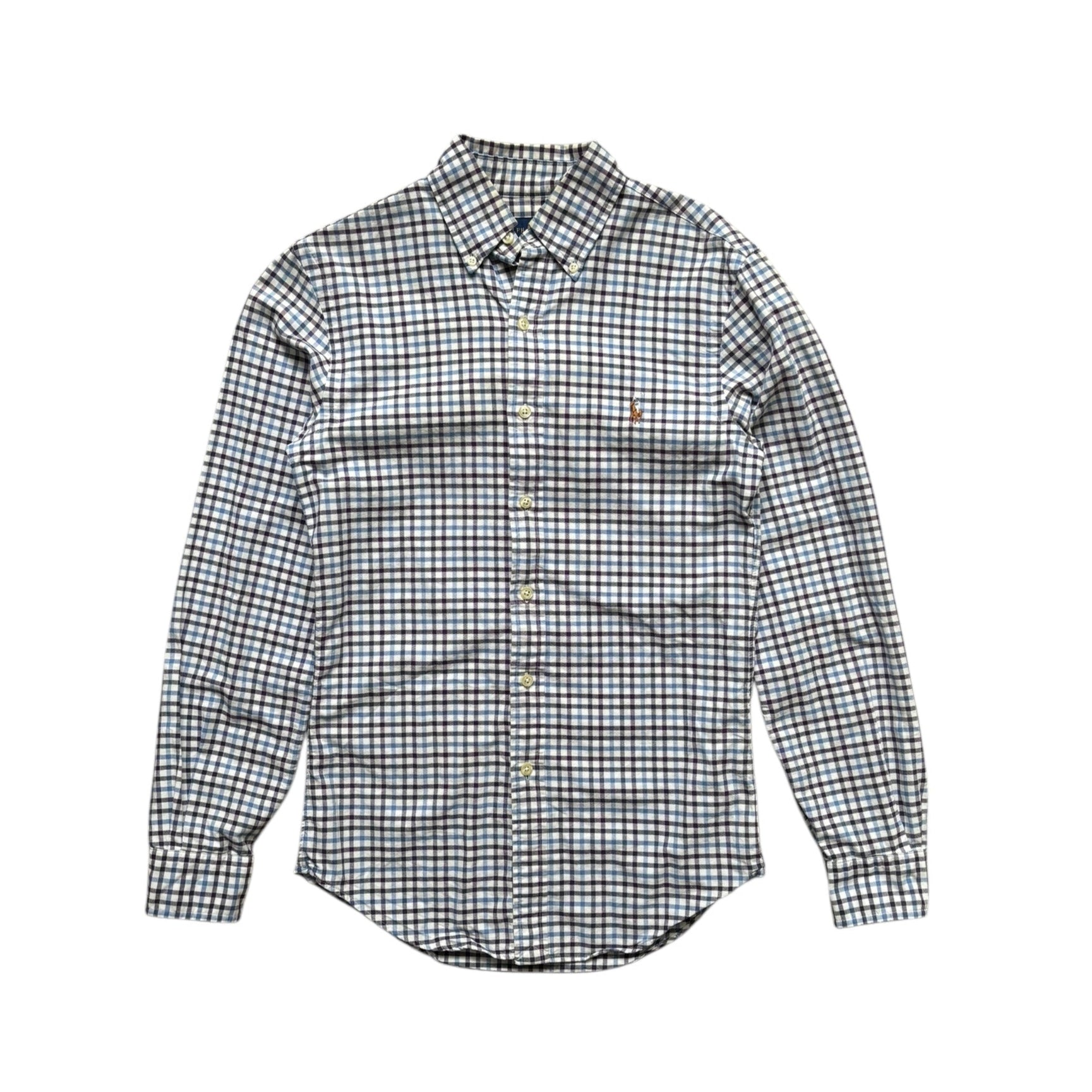Vintage Ralph Lauren Checkered White Shirt (XXS) - Quaint Vintage