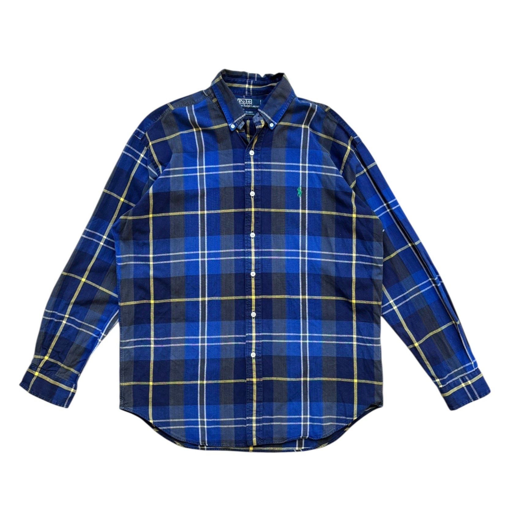 Vintage Ralph Lauren Navy Checkered Shirt (M) - Quaint Vintage