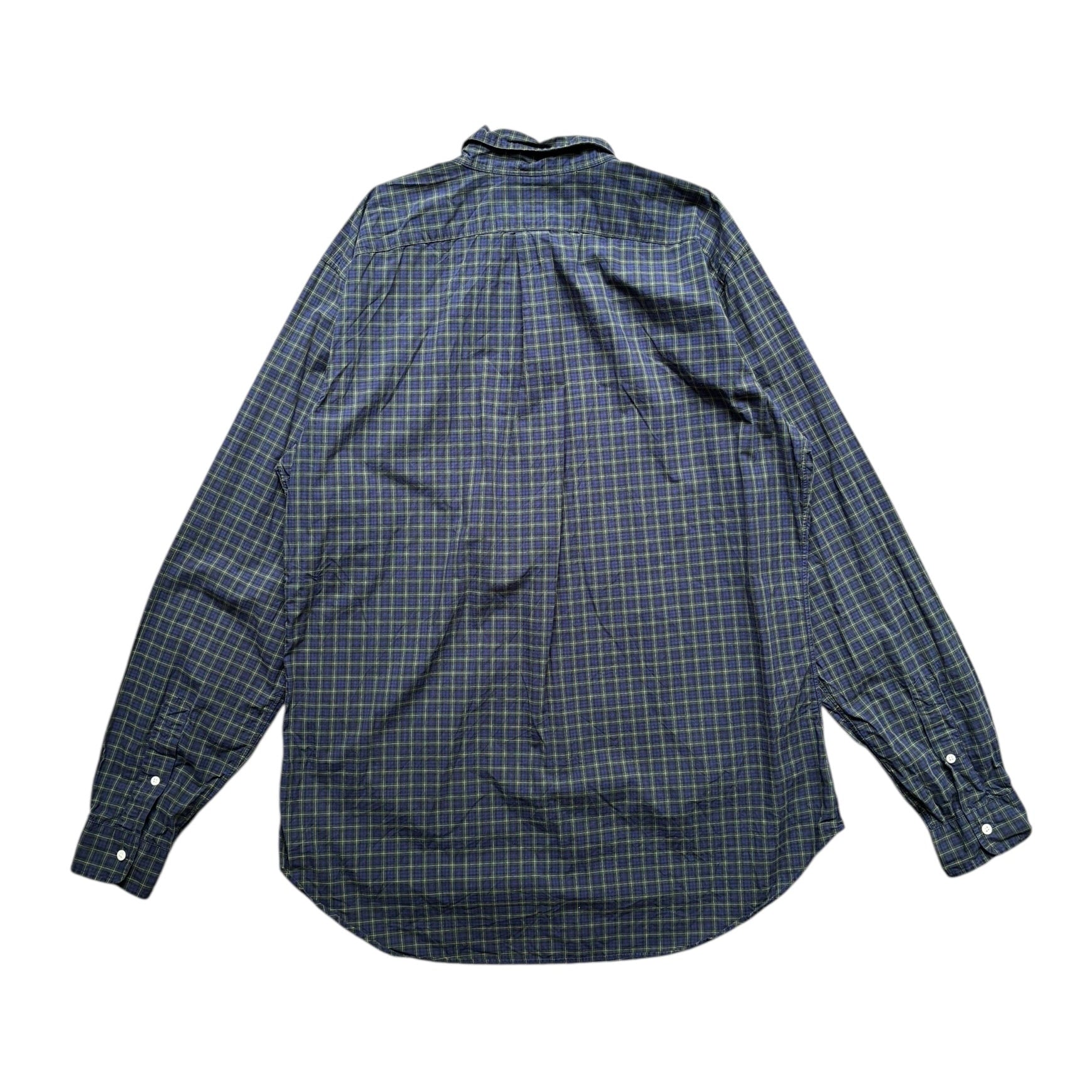 Vintage Ralph Lauren Navy/Green Checkered Shirt (XL) - Quaint Vintage