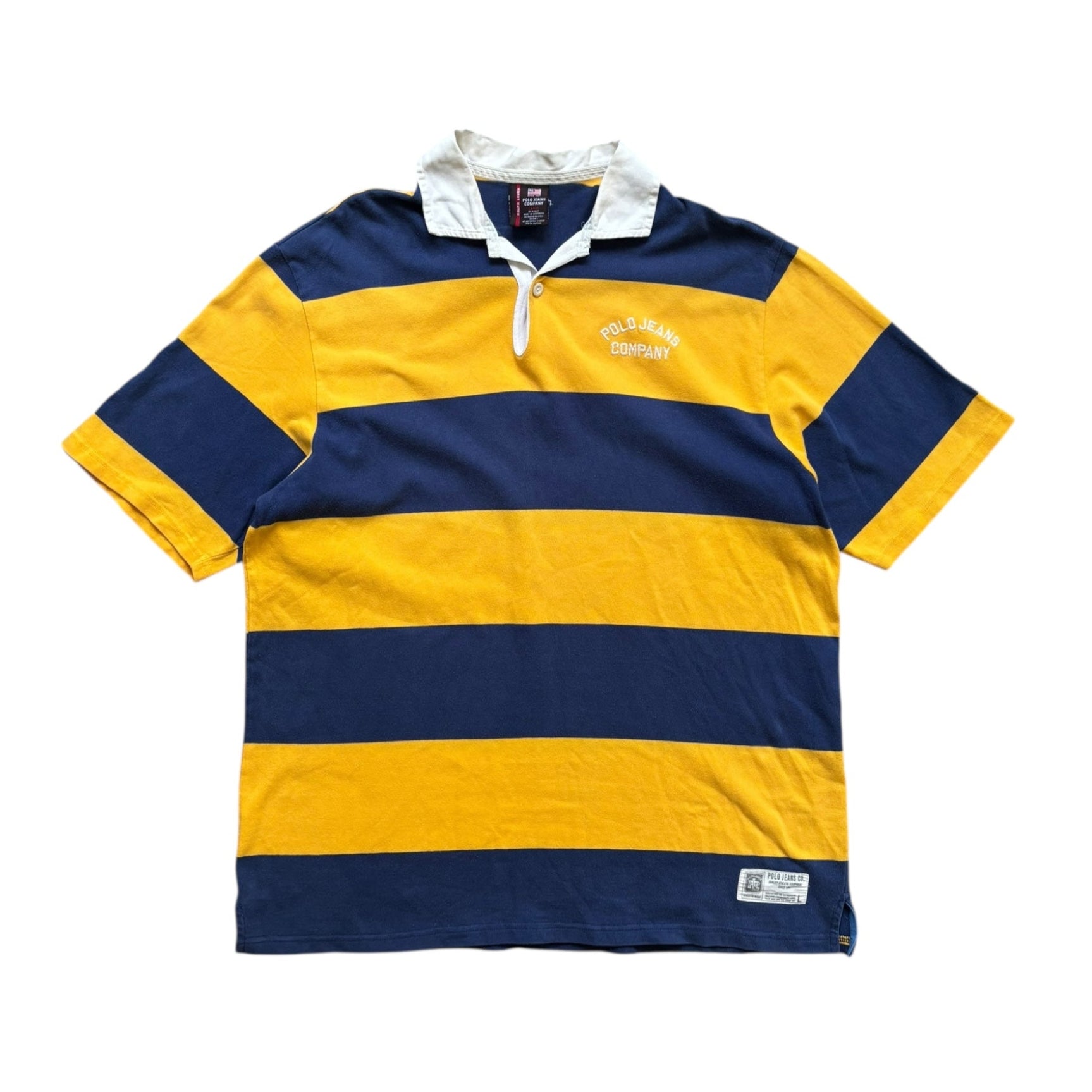 Vintage Ralph Lauren Polo Jeans Company Striped T-Shirt (L) - Quaint Vintage