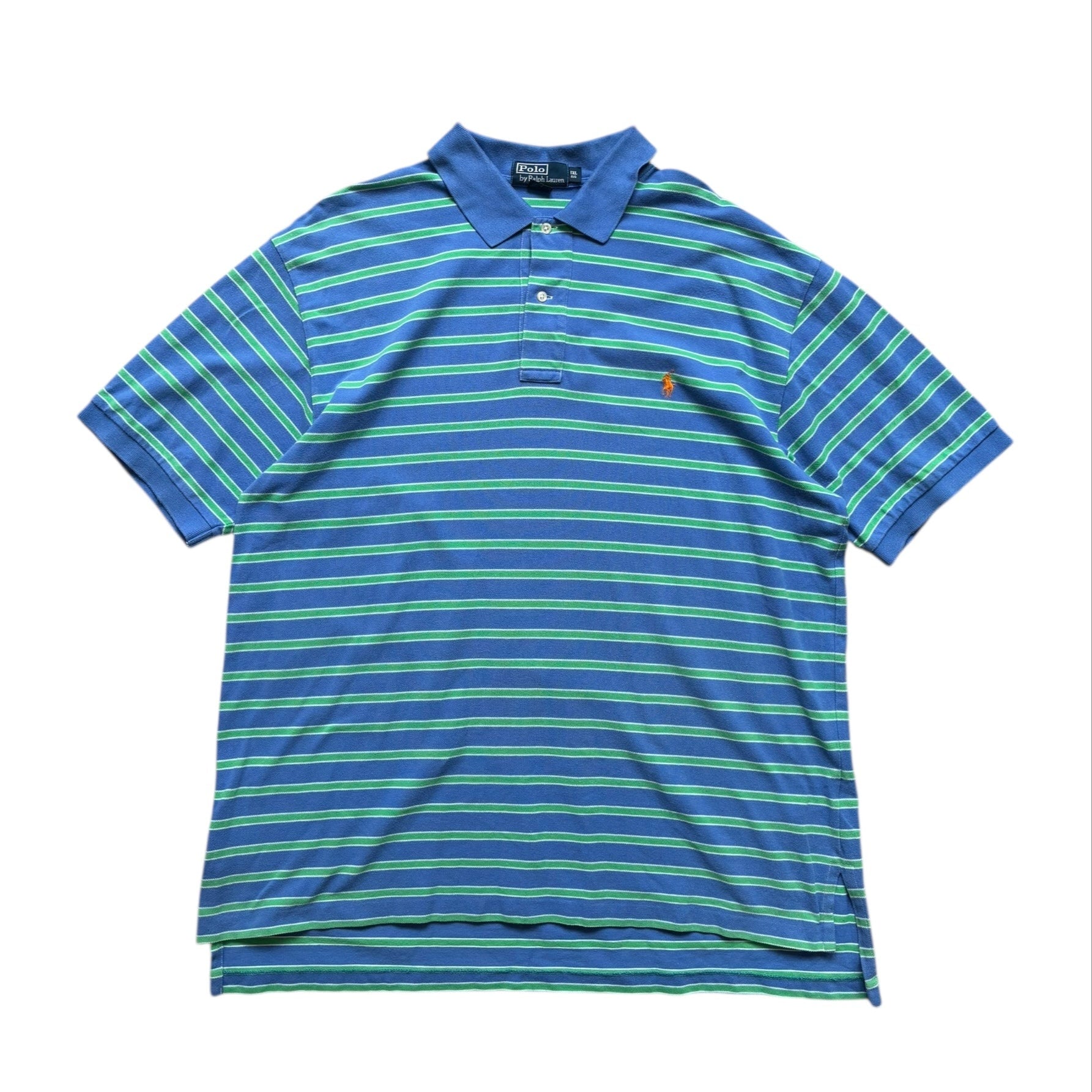 Vintage Ralph Lauren Striped Polo T-Shirt (XL) - Quaint Vintage