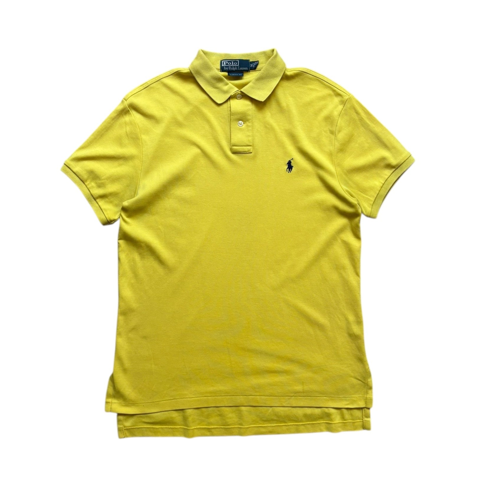 Vintage Ralph Lauren Yellow Polo T-Shirt (M) - Quaint Vintage