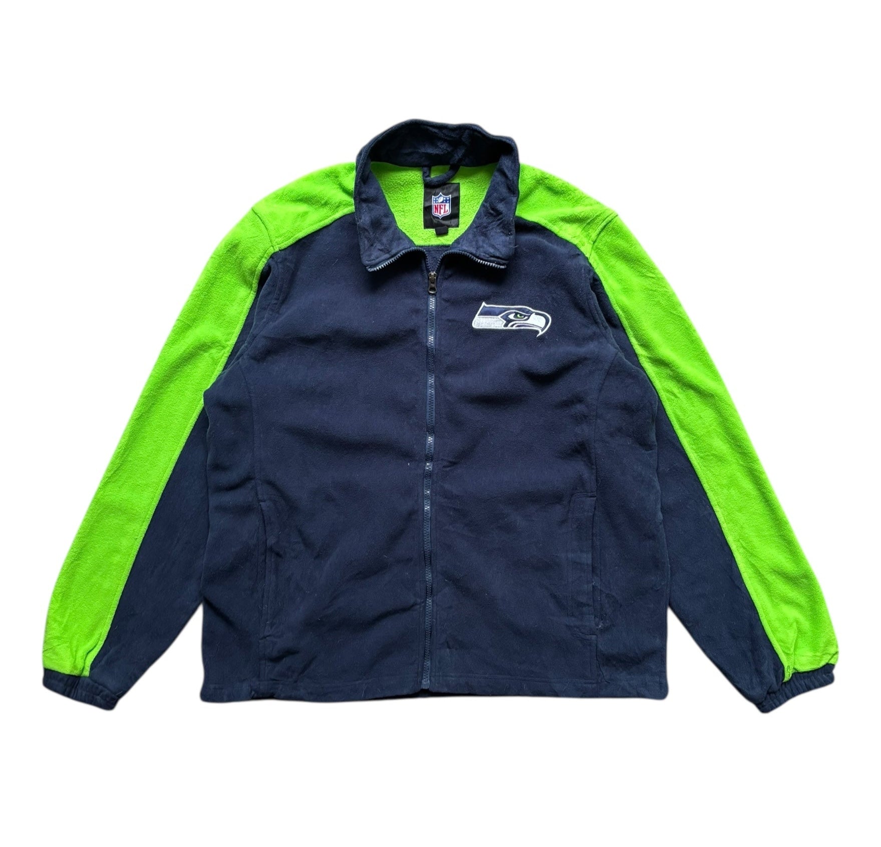 Vintage Seattle Seahawks Fleece Jacket - Quaint Vintage