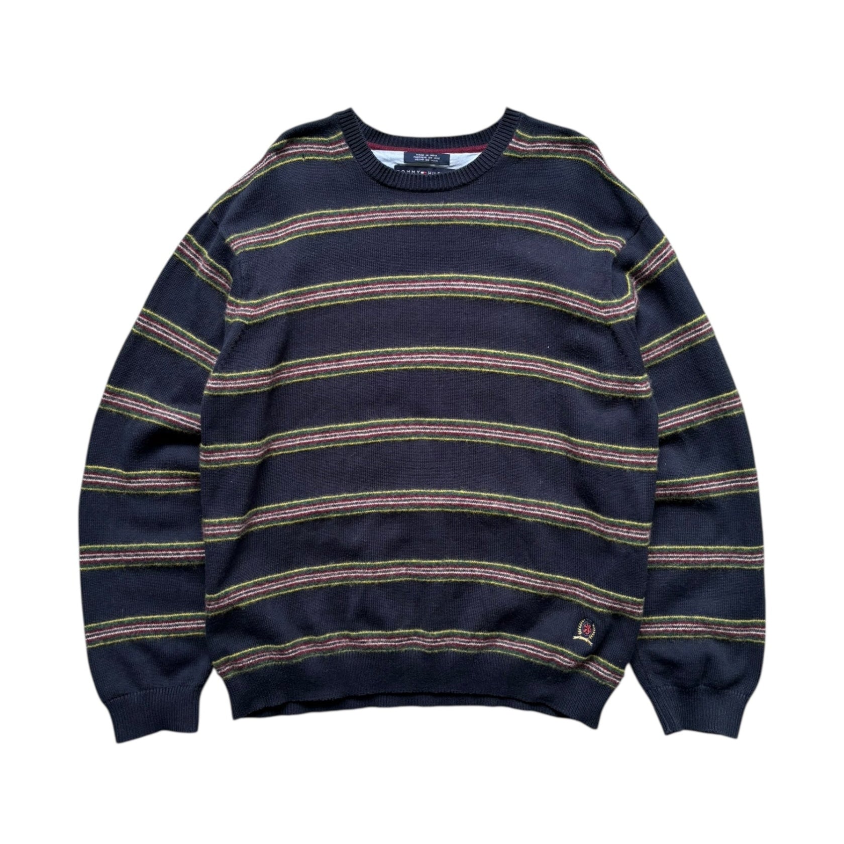 Vintage Tommy Hilfiger Striped Wool Sweater - Quaint Vintage